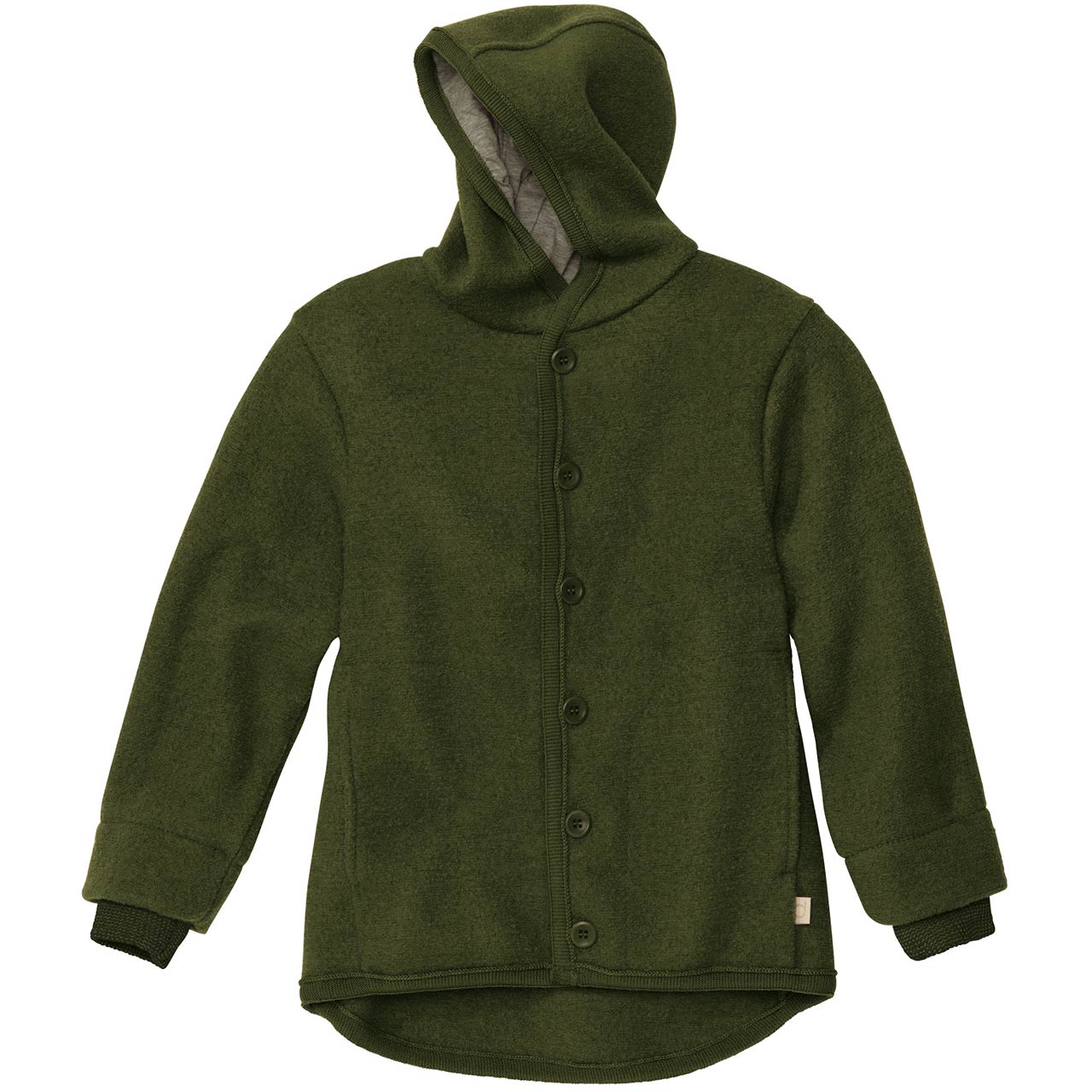 Walk-Jacke mit Knopfleiste in oliv-grün