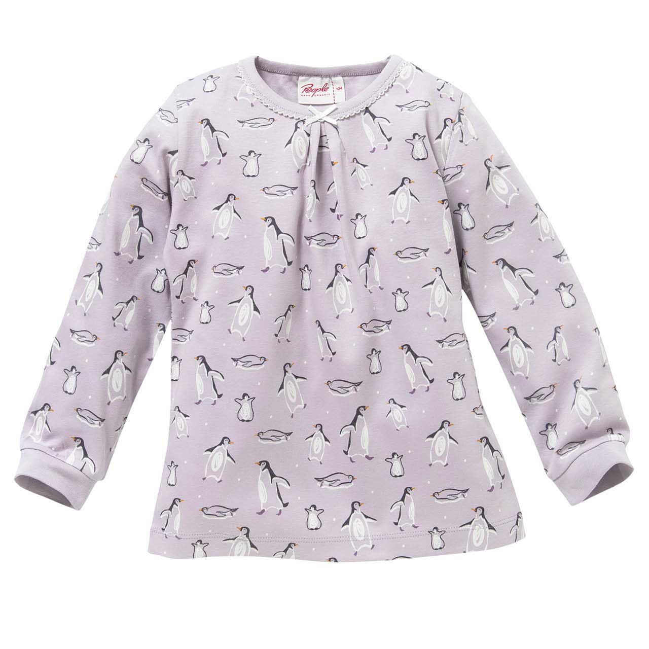 Weicher Schlafanzug Pinguine lavendel