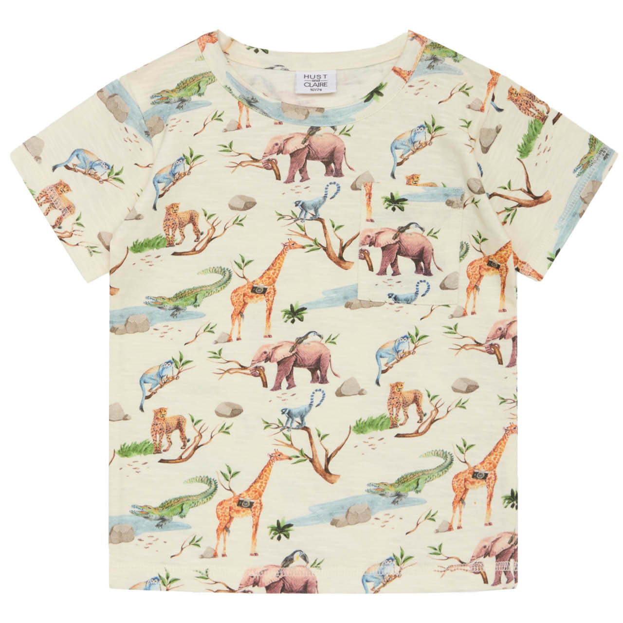 Dünnes Shirt kurzarm Safari-Tiere