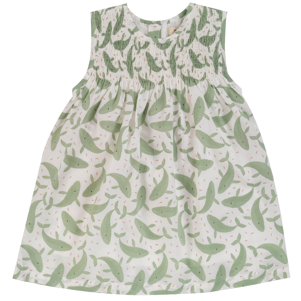 Sommer Kleid ohne Arm Wale grün