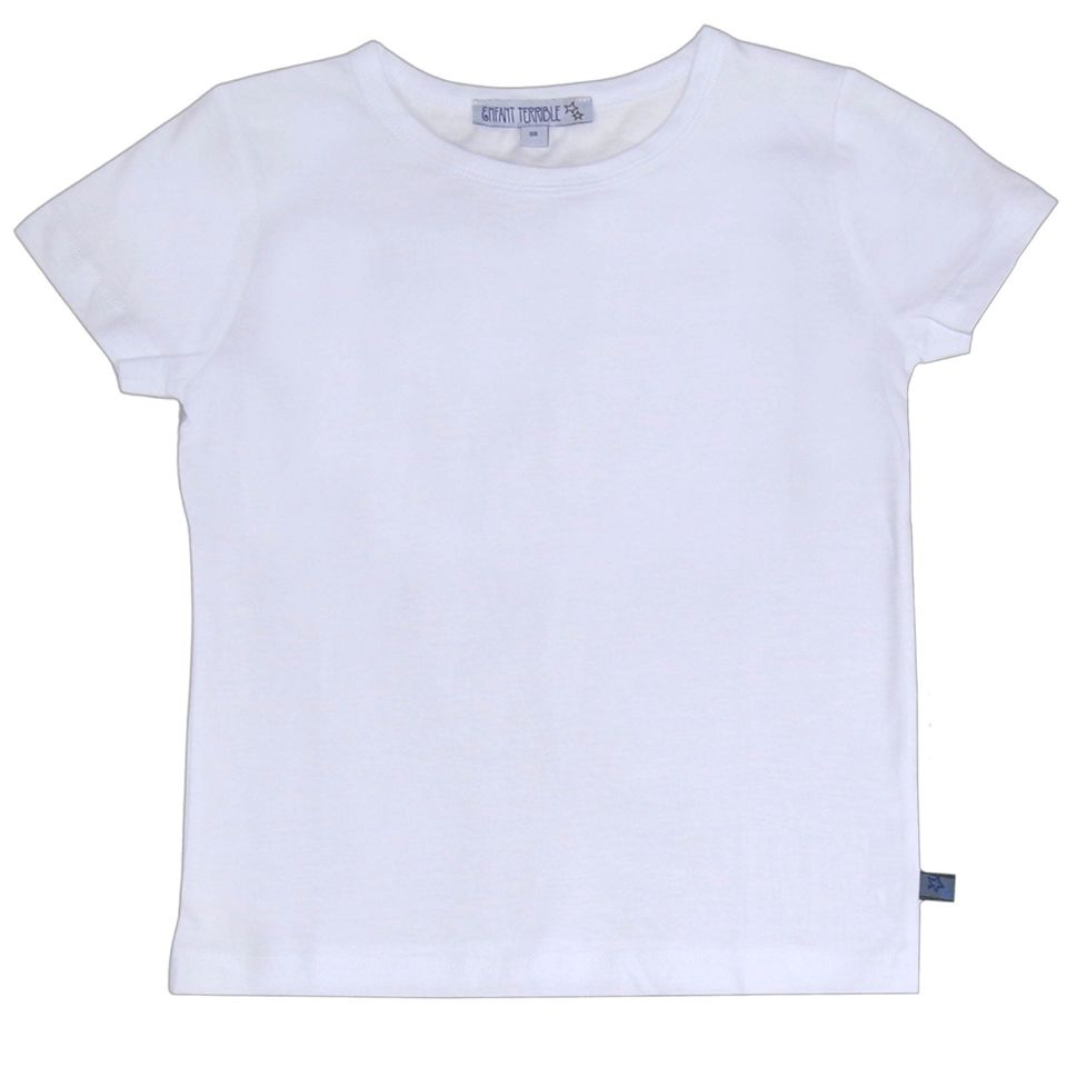 Weißes Shirt kurzarm uni Basic