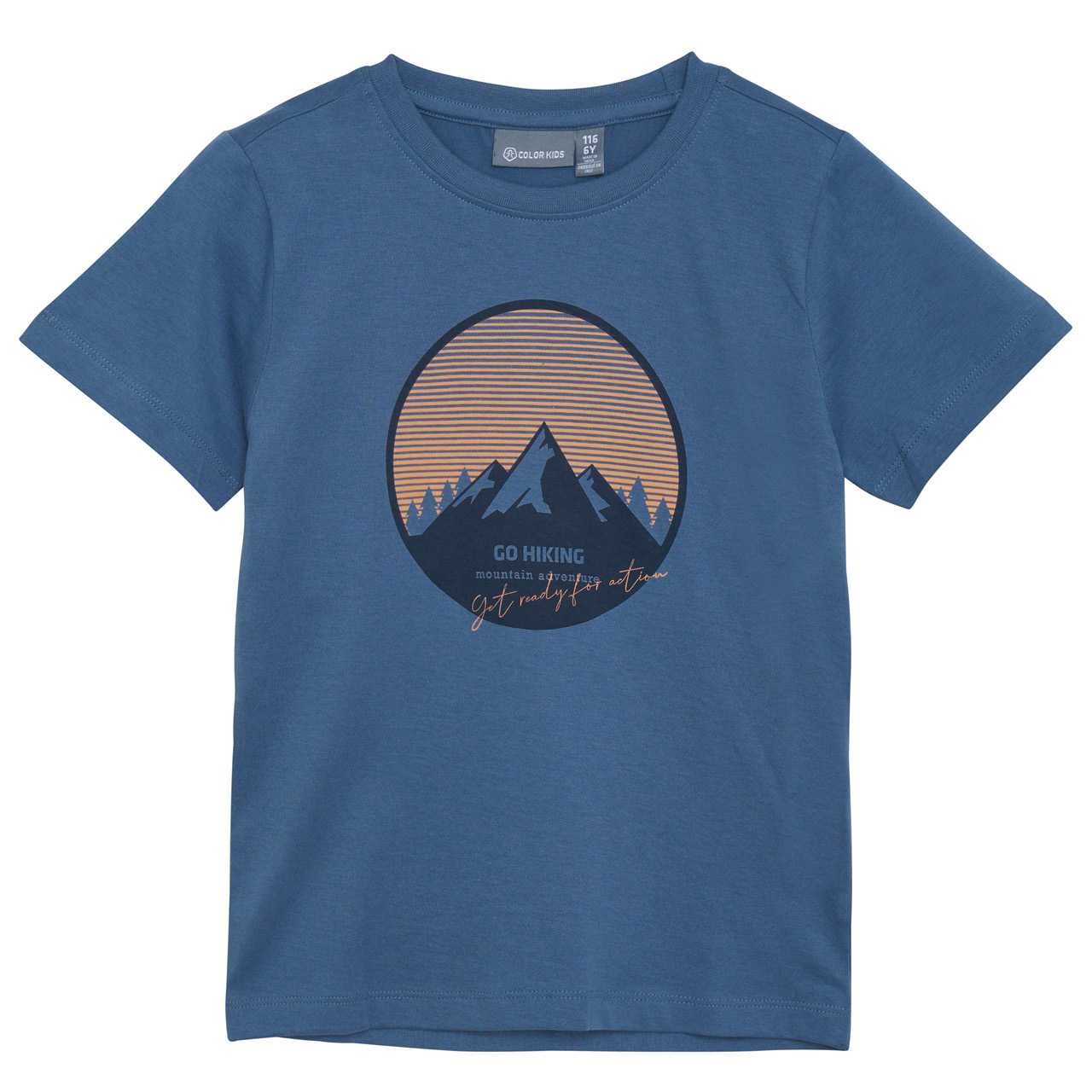 Shirt kurzarm Berge dunkelblau