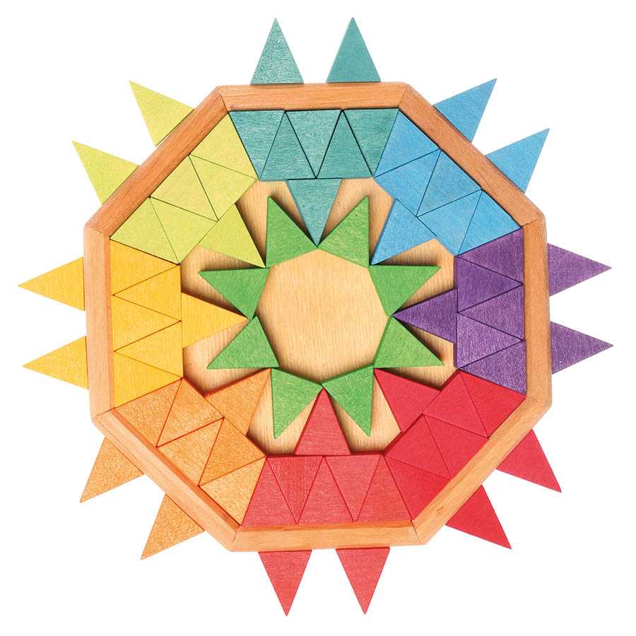 Mandala räumliches Denkspiel Gestaltung - 16 cm - 72 Teile