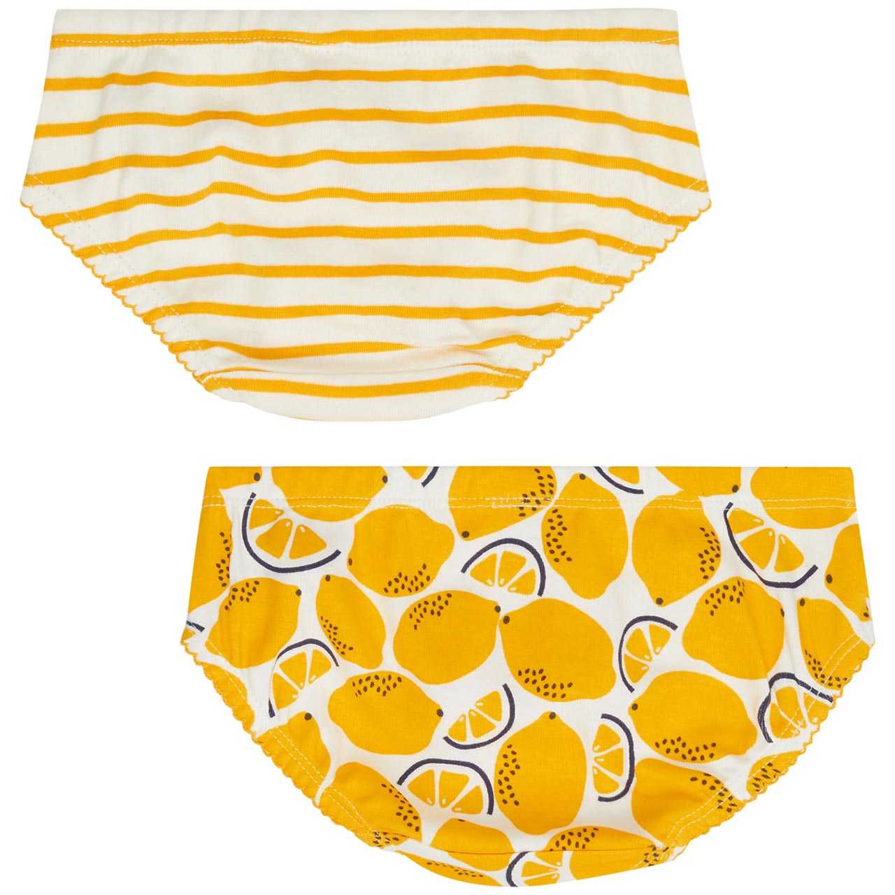 Doppelpack Slips gelb Zitronen Streifen