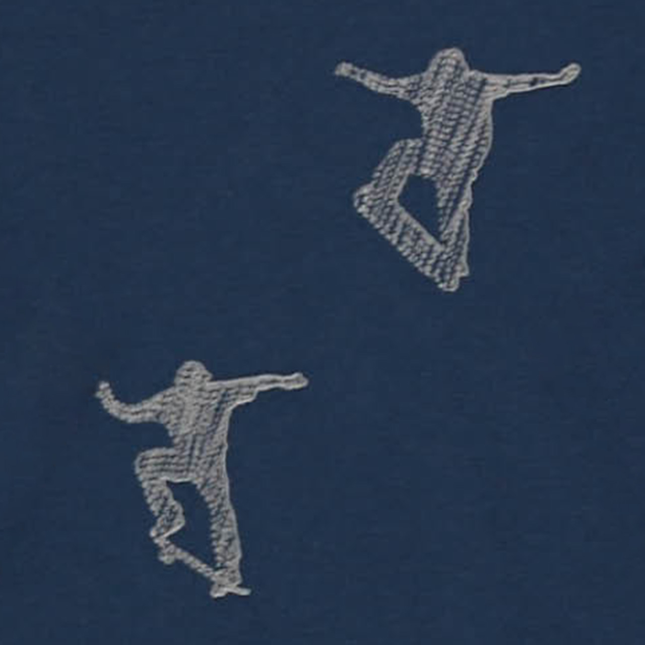 Shirt langarm Skater Stickerei dunkelblau