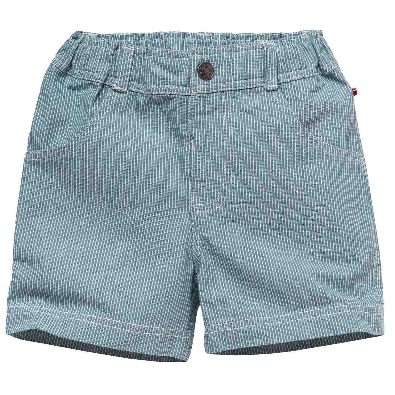 Baumwoll Shorts jeansblau gestreift