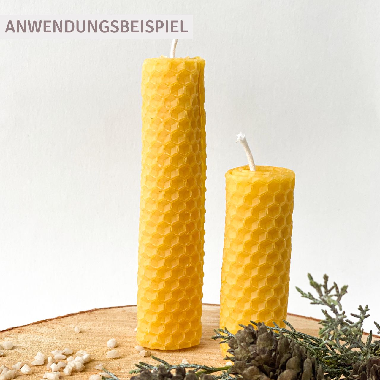 Kerzendochte DIY 2er Set Bienenwaben Kerzen, 39 cm