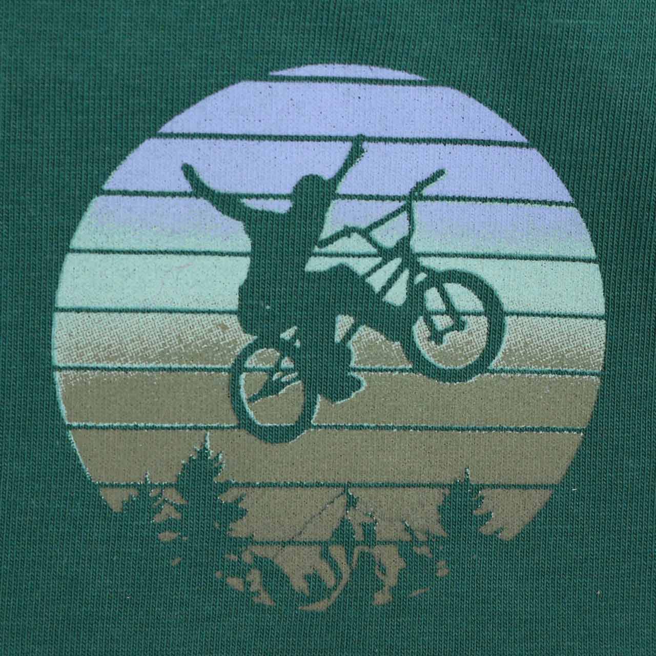 Langarmshirt Biker-Druck grün