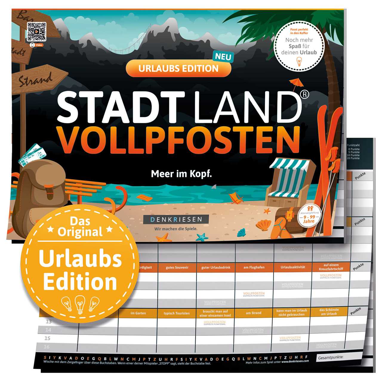 Stadt Land Vollpfosten- Urlaubs Edition A4 ab 9