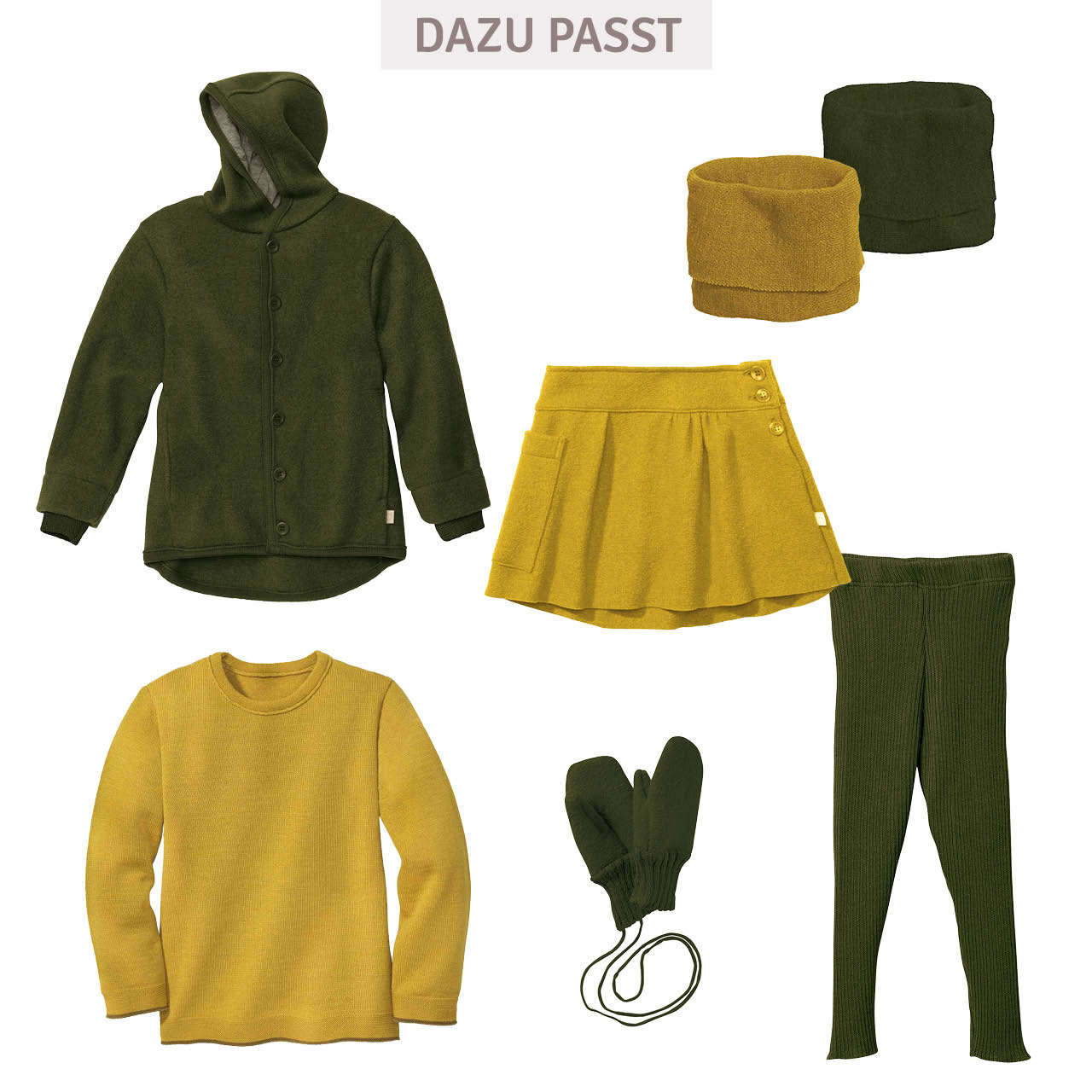 Walk-Jacke mit Knopfleiste in oliv-grün