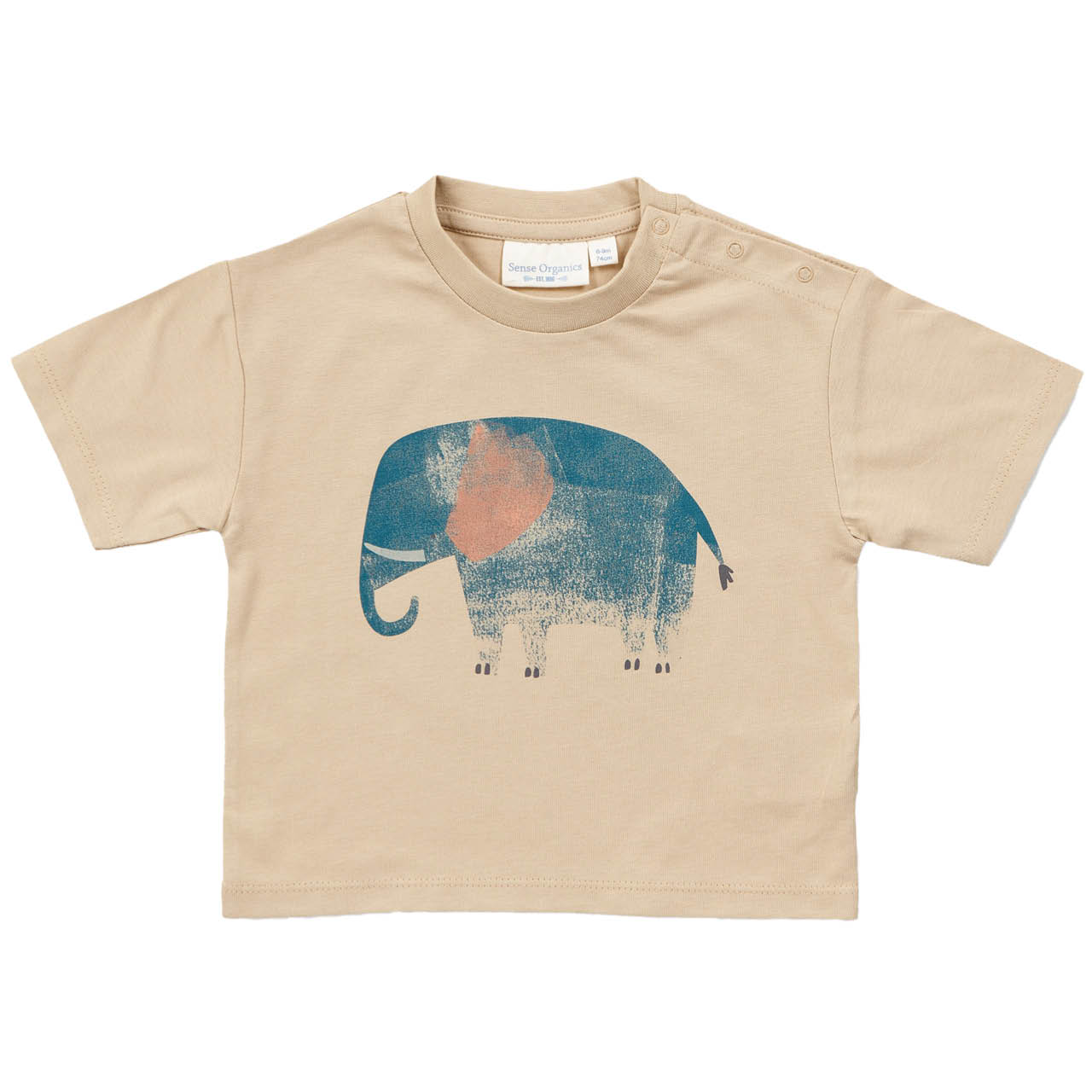 Shirt kurzarm Elefant beige