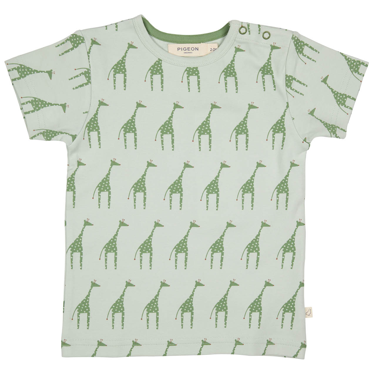 Kurzarm Shirt Giraffe grün