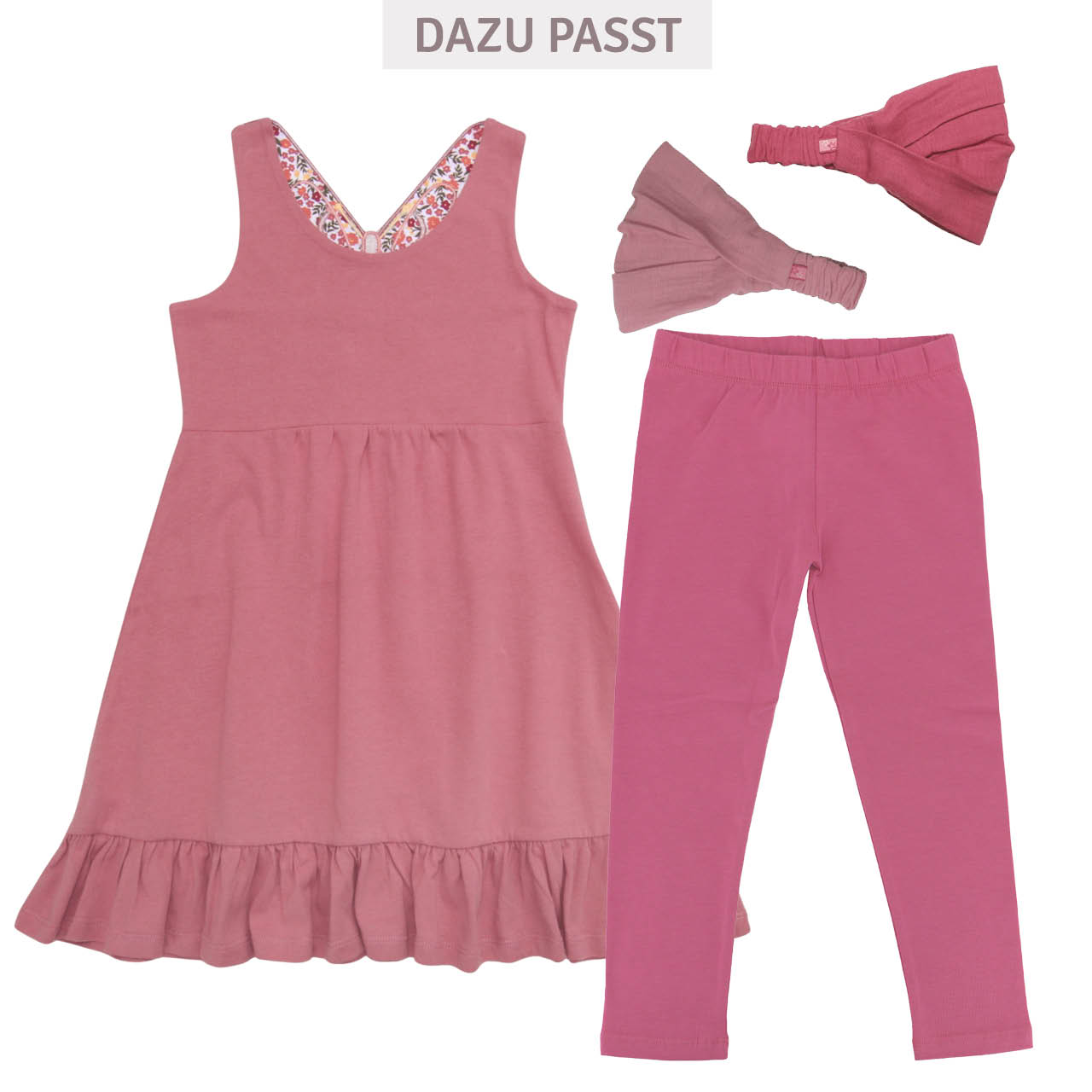 Elastische Uni Basic Leggings pink