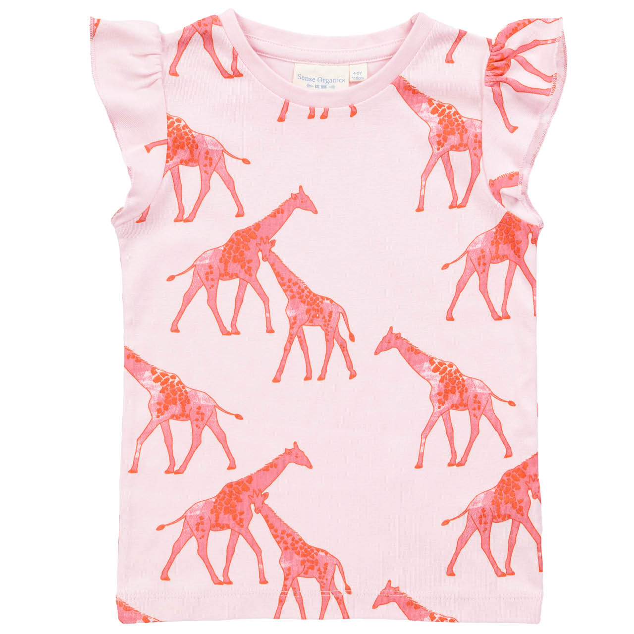 Sommer Kinder Schlafanzug kurz Giraffen rosa