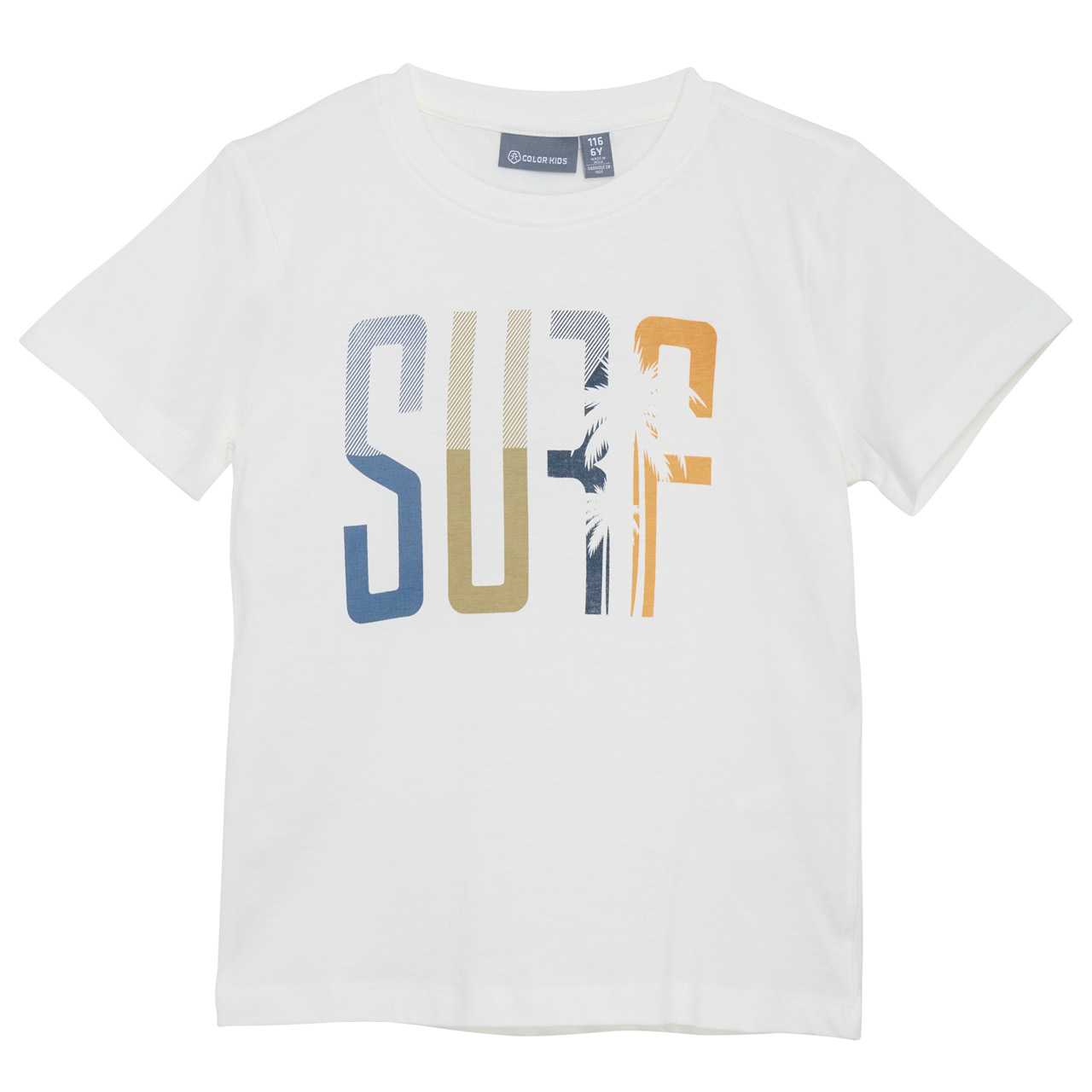 Shirt kurzarm "Surf" Aufschrift weiß