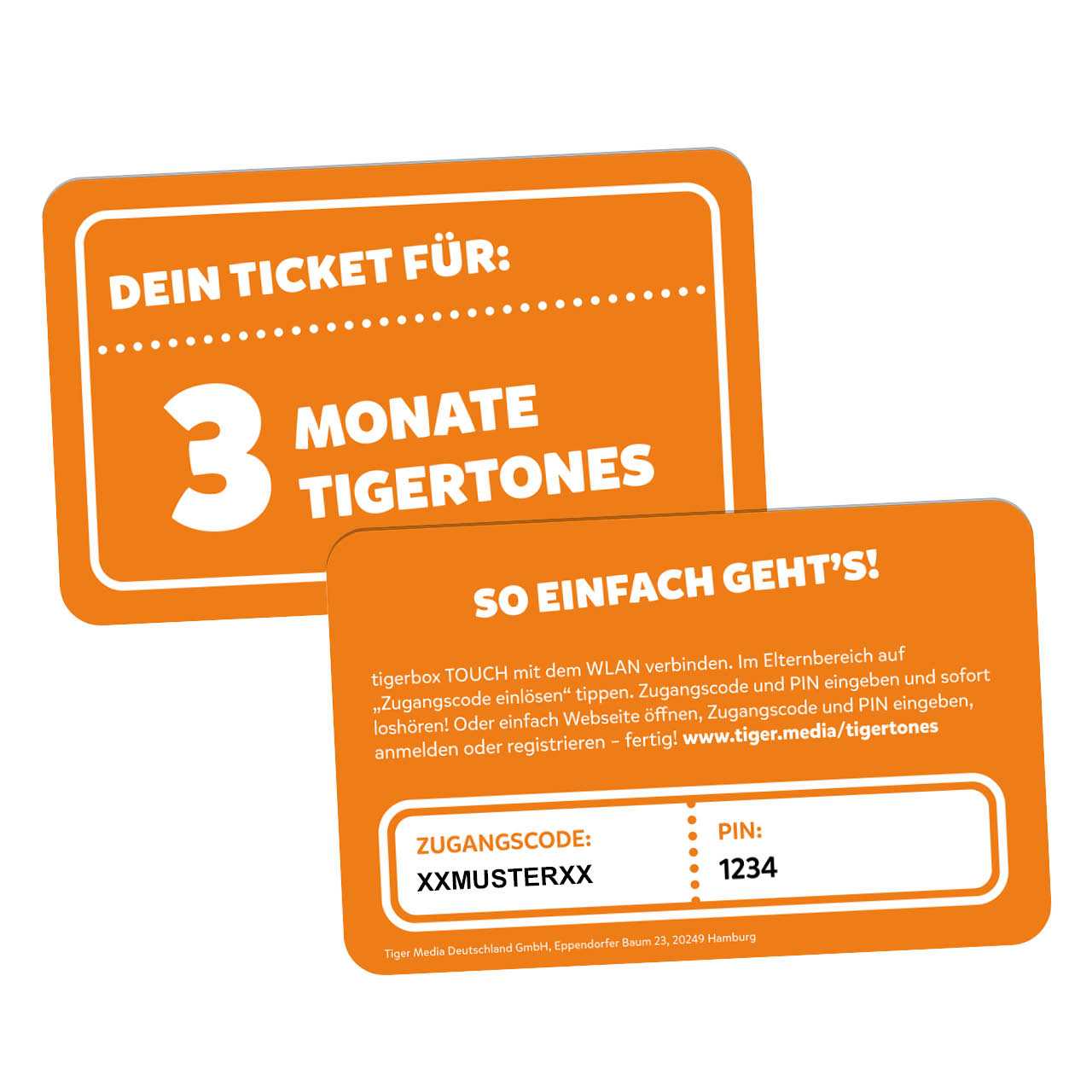 Tigerticket – 3 Monate Zugang zu tigertones
