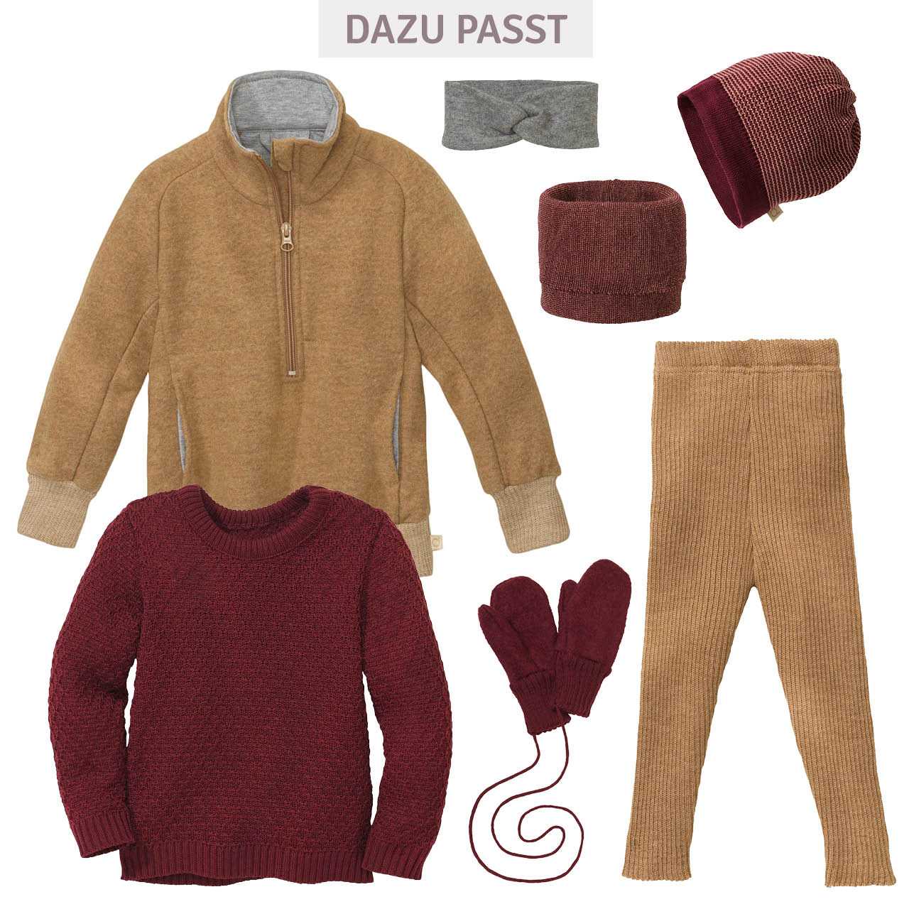 Pullover Half-Zip Sweater karamell-braun