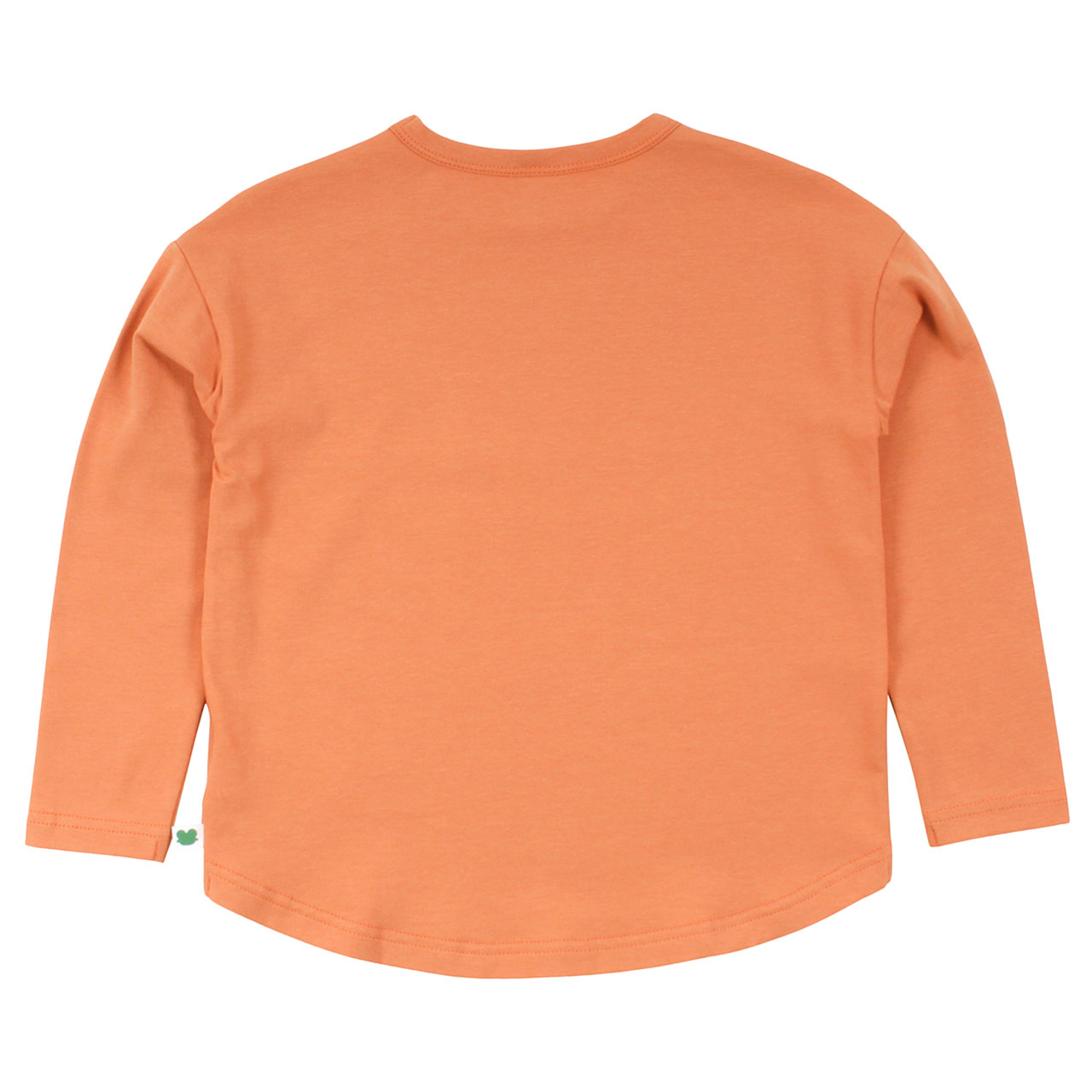Lockeres Basic Langarmshirt in hellem apricot-orange