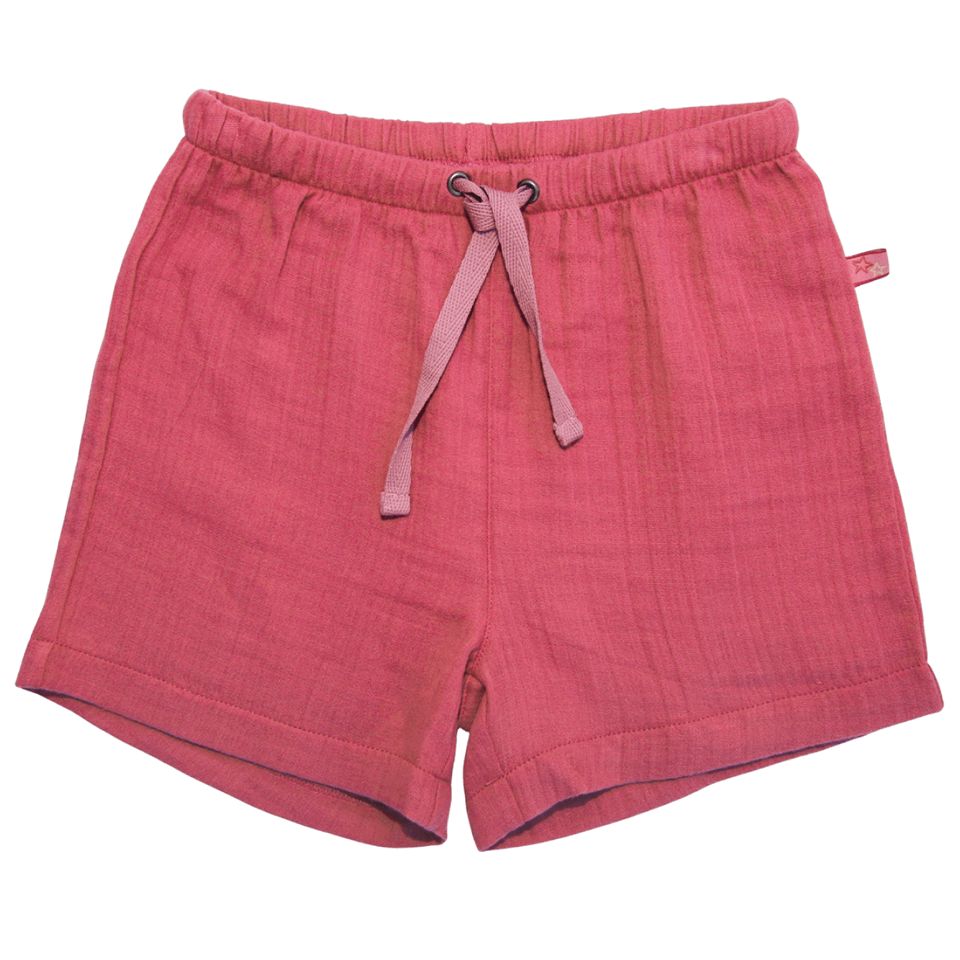 Kurze leichte Musselin Shorts pink