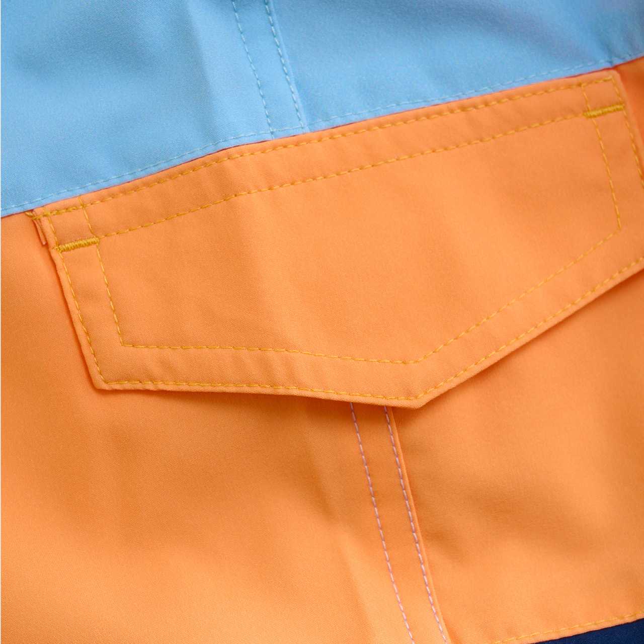 Colorblock Badeshorts orange-blau