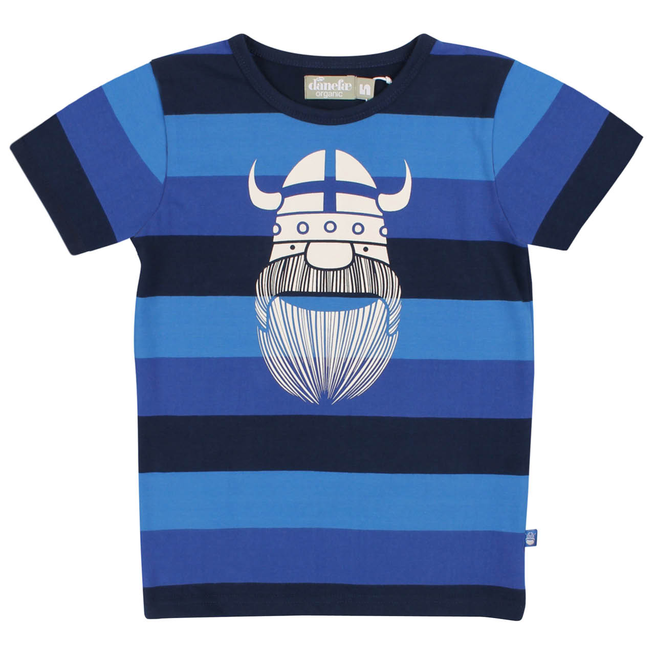 Elastisches T-Shirt Wikinger Streifen blau