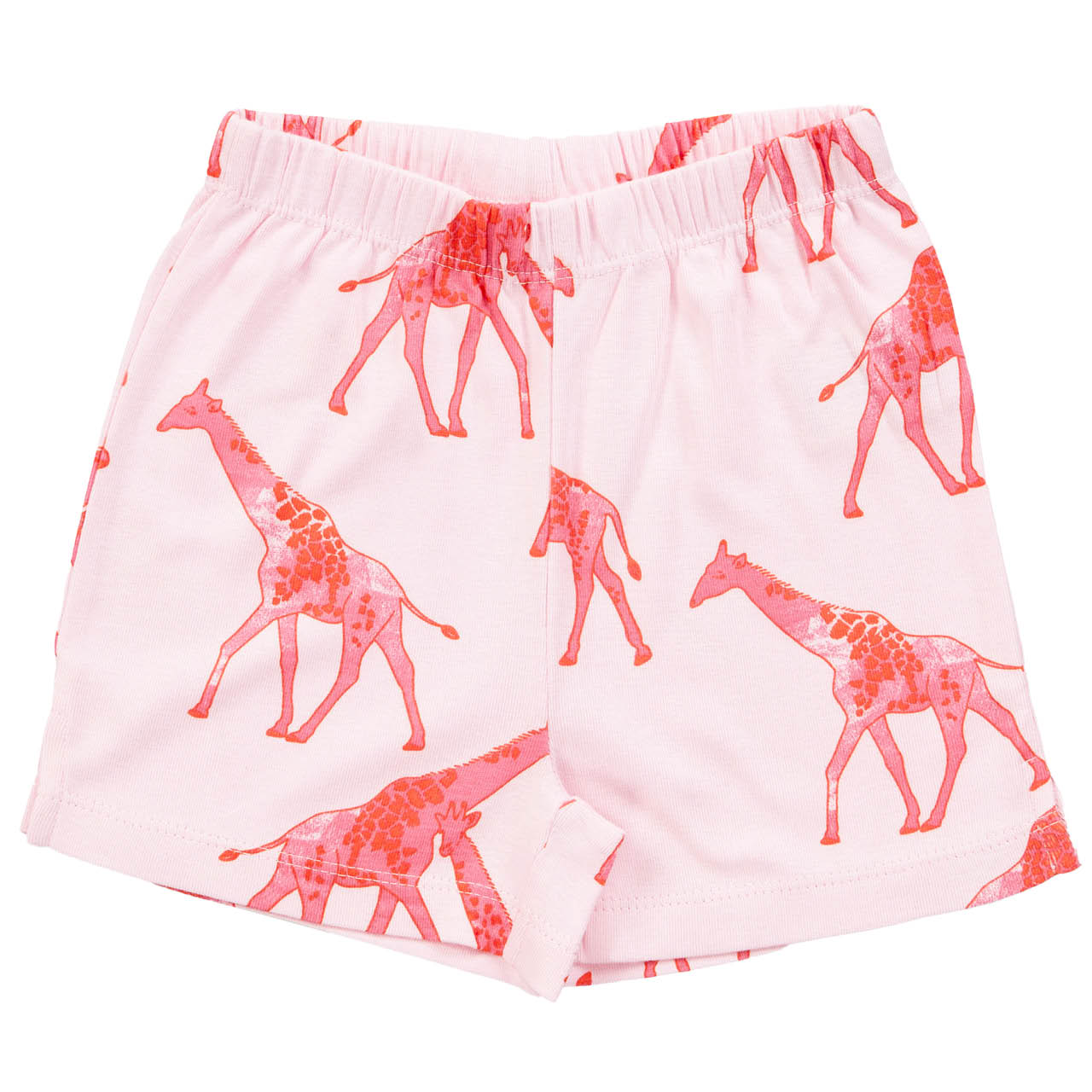 Sommer Kinder Schlafanzug kurz Giraffen rosa
