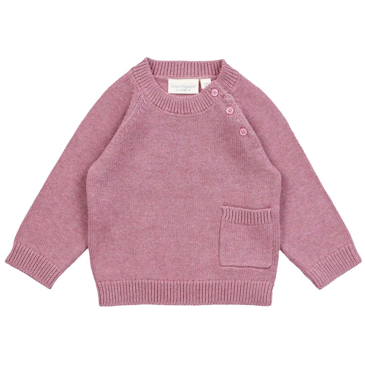 Baby Strickpullover mauve Eule
