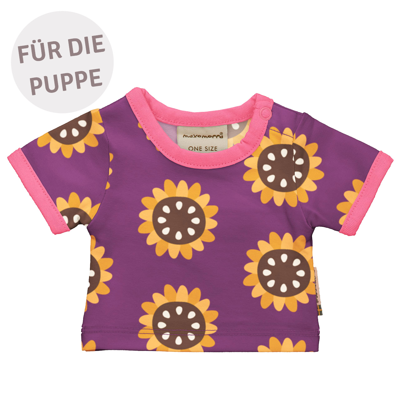 Puppenkleidung T-Shirt Sonnenblumen violett