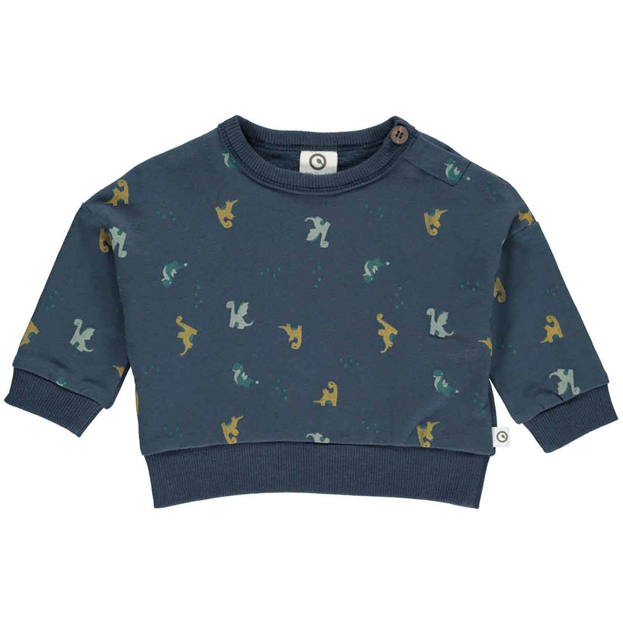 Cooles Baby Sweatshirt Drachen nachtblau