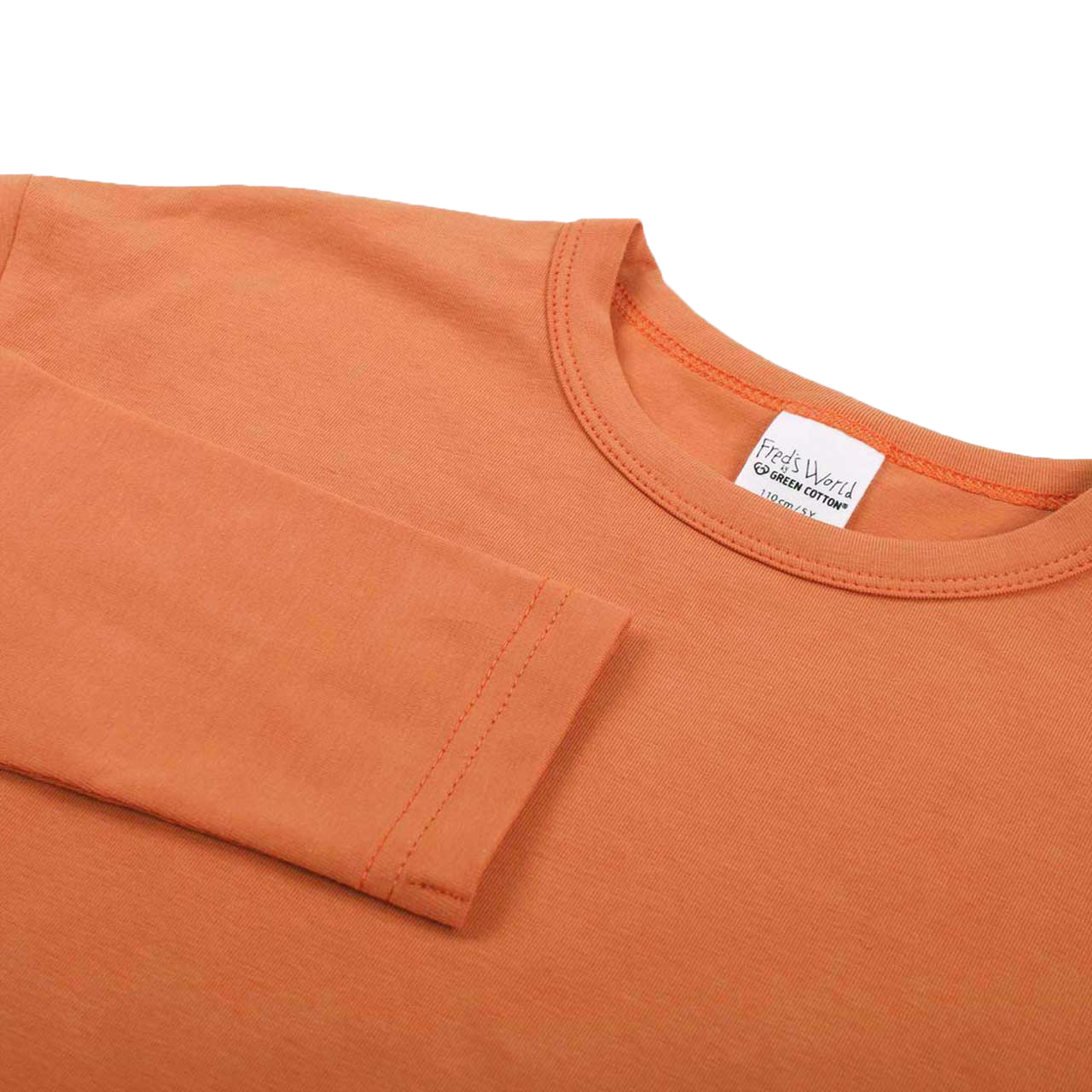 Lockeres Basic Langarmshirt in hellem apricot-orange