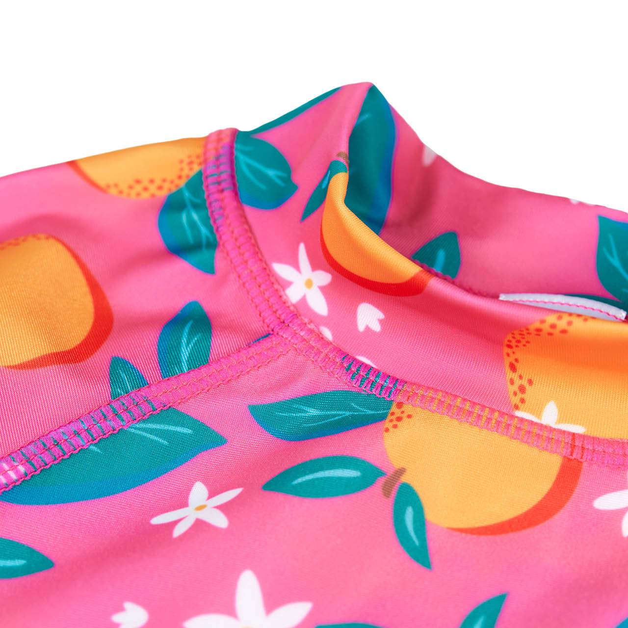 Langarmshirt mit Shorts Orangen-Motive pink