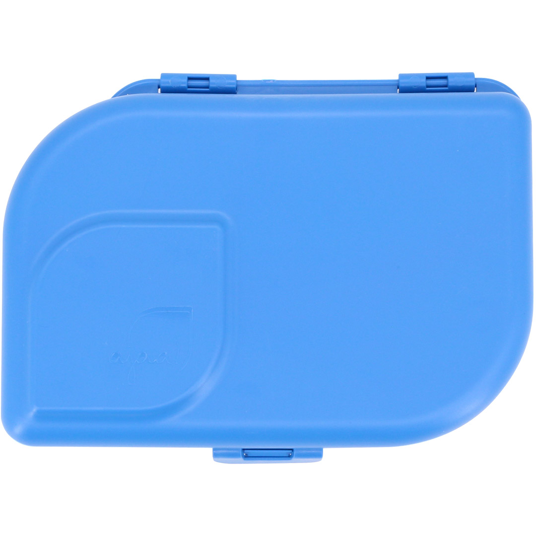 Brotdose mit flexiblem Trennsteg blau - 18,5 x 12,5 x 5 cm