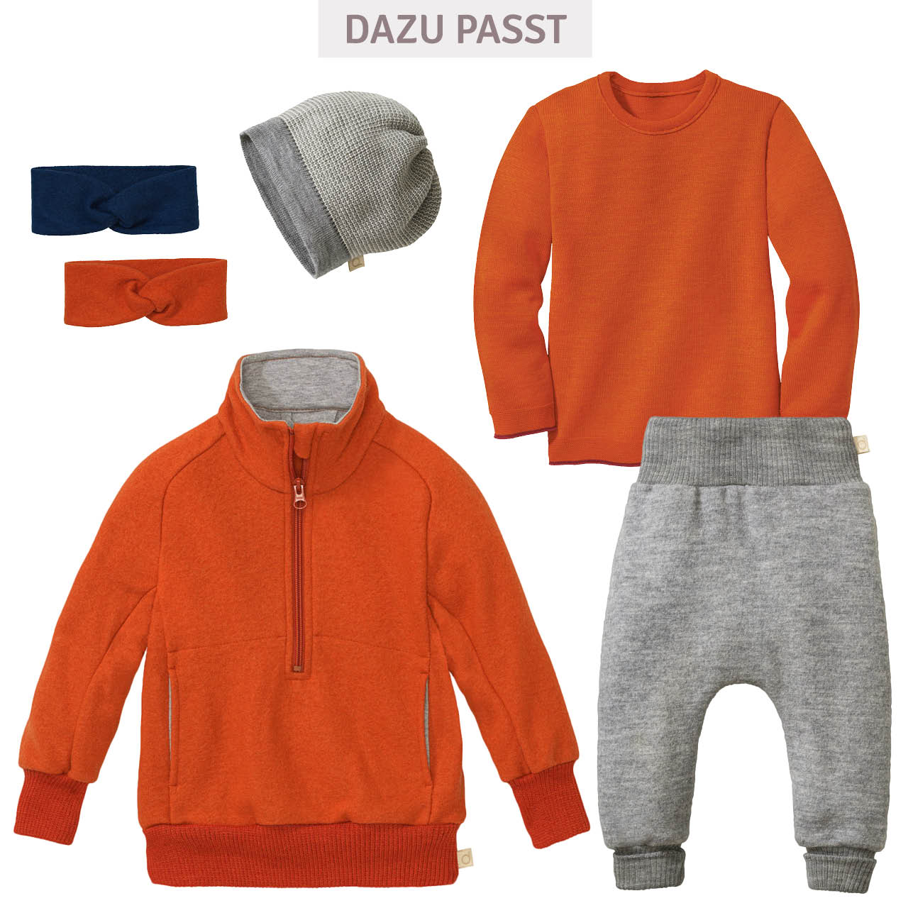 Pullover Half-Zip Sweater orange