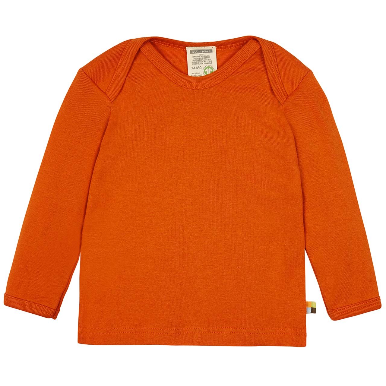 Feinripp Shirt weich und elastisch 100% Baumwolle rostorange