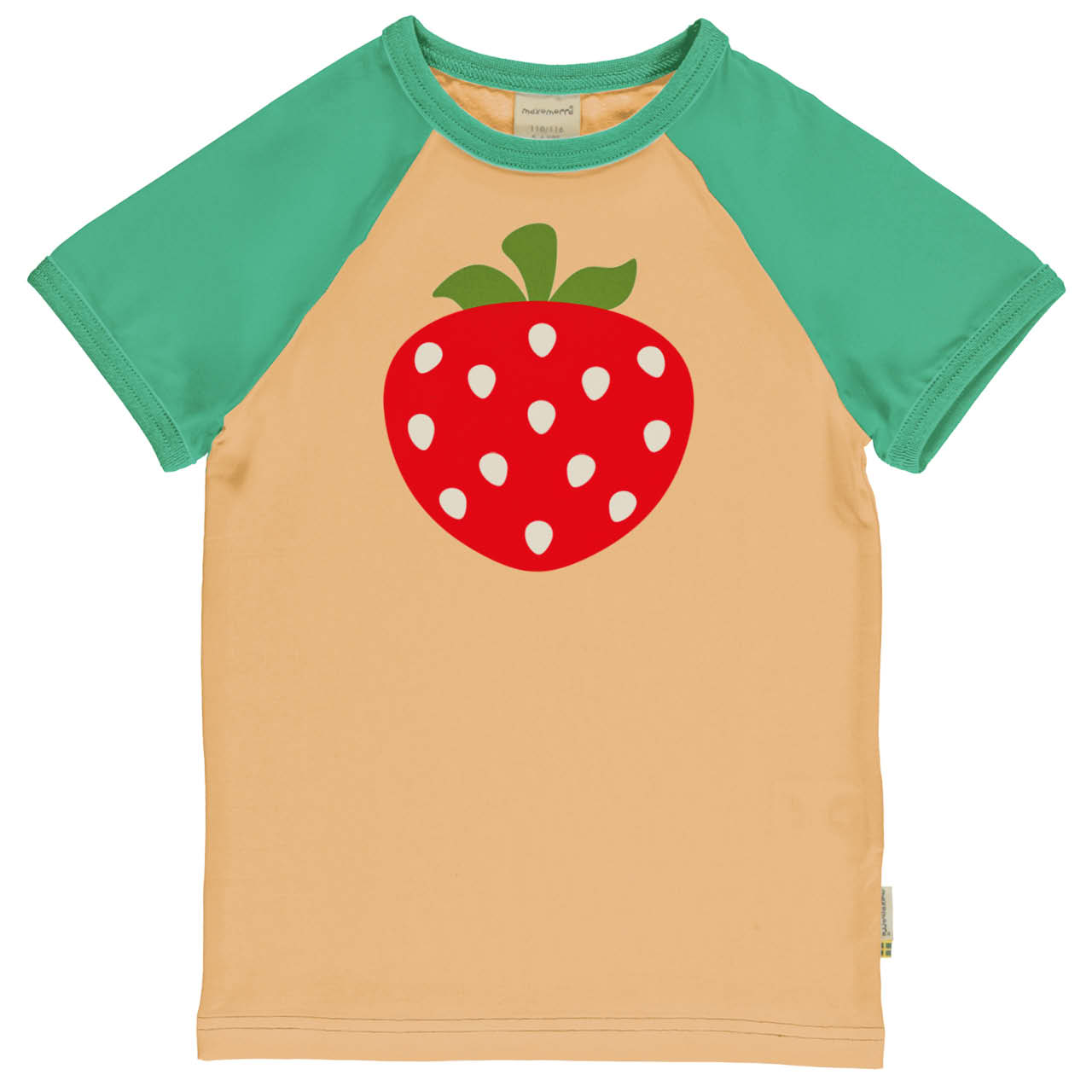 Weiches Raglan T-Shirt Erdbeere beige