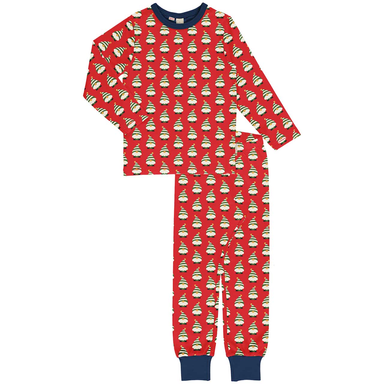 Erwachsenen Schlafanzug langarm Weihnachtself rot