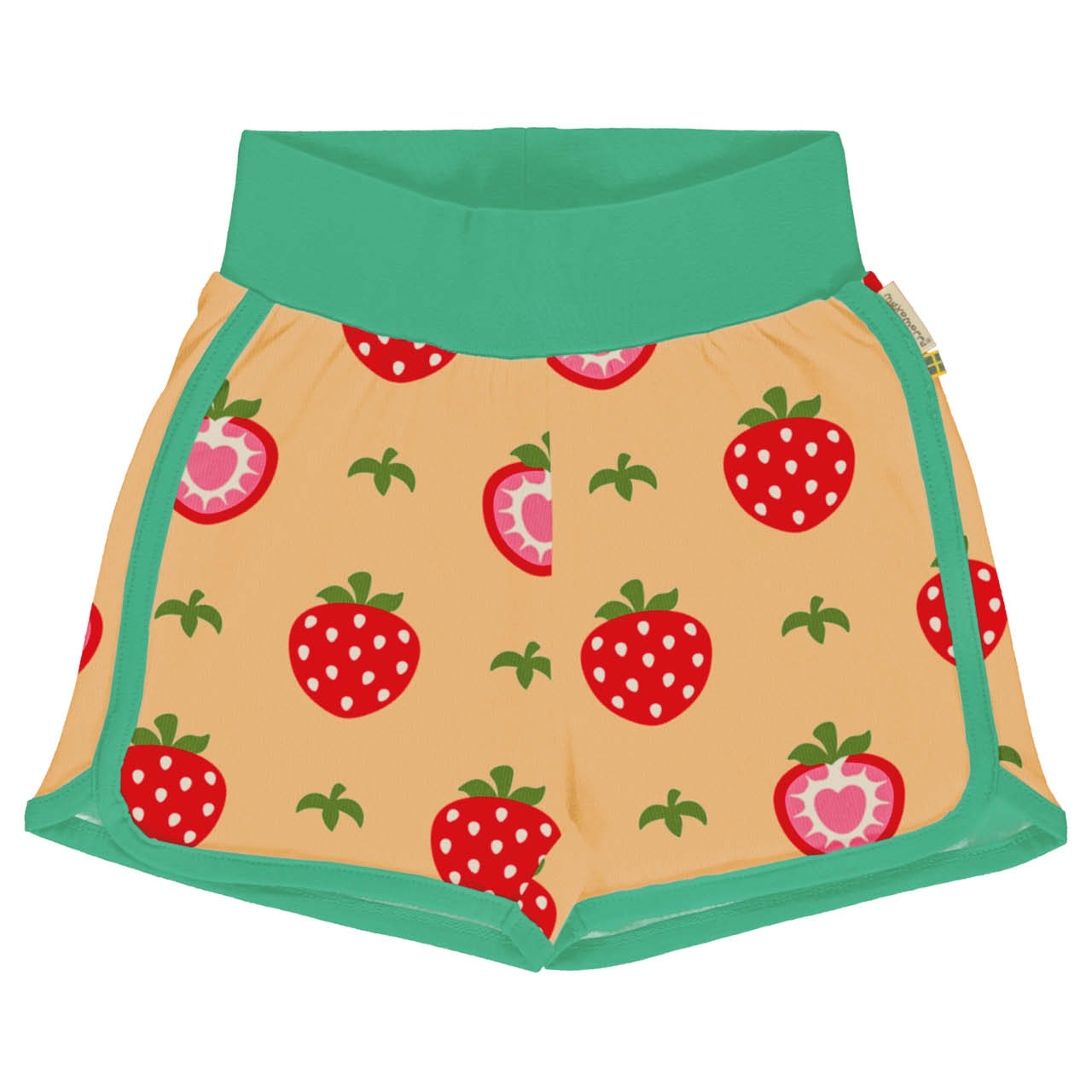 Kurze Shorts Erdbeeren beige