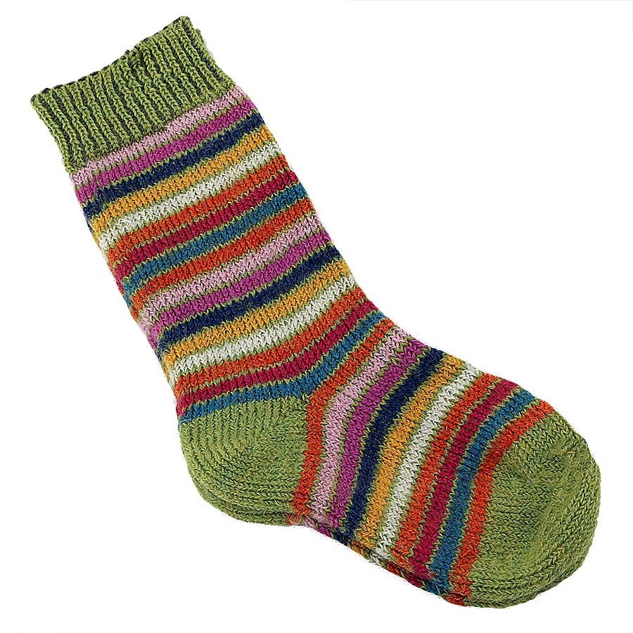 Lange Vollplüsch Socken Wolle warm dick grün