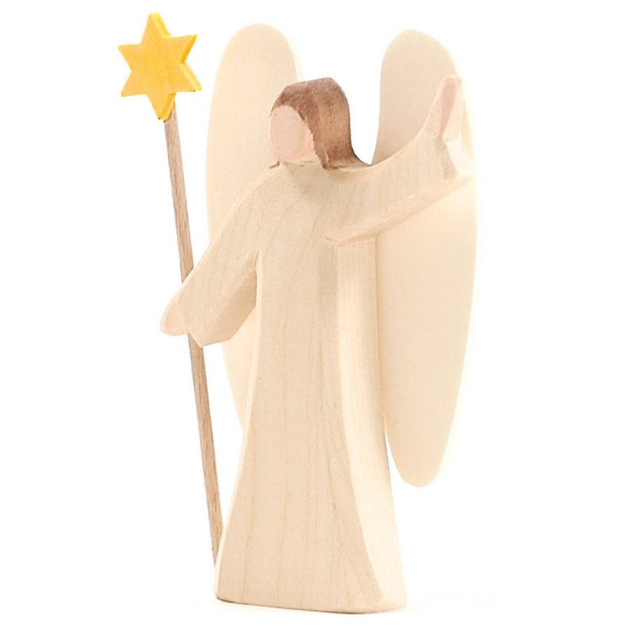 Engel mit Stern 12 cm für Miniatur Weihnachtskrippe 12 cm