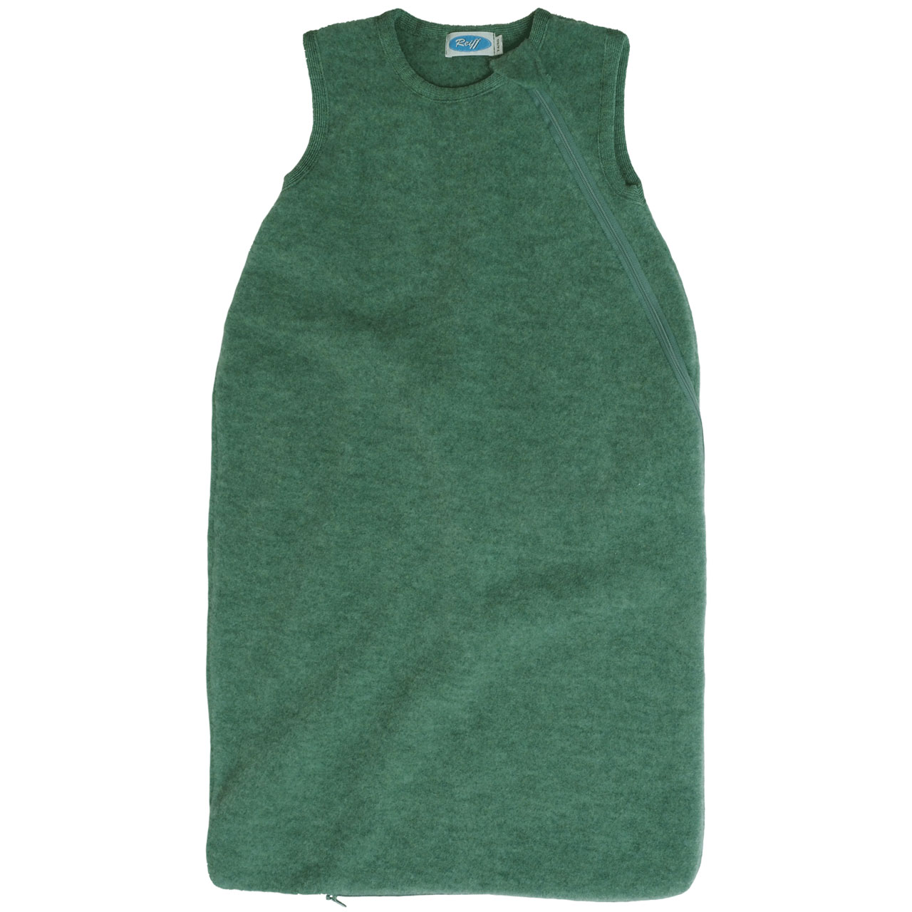 Wollfleece Schlafsack ohne Arm salbei-grün