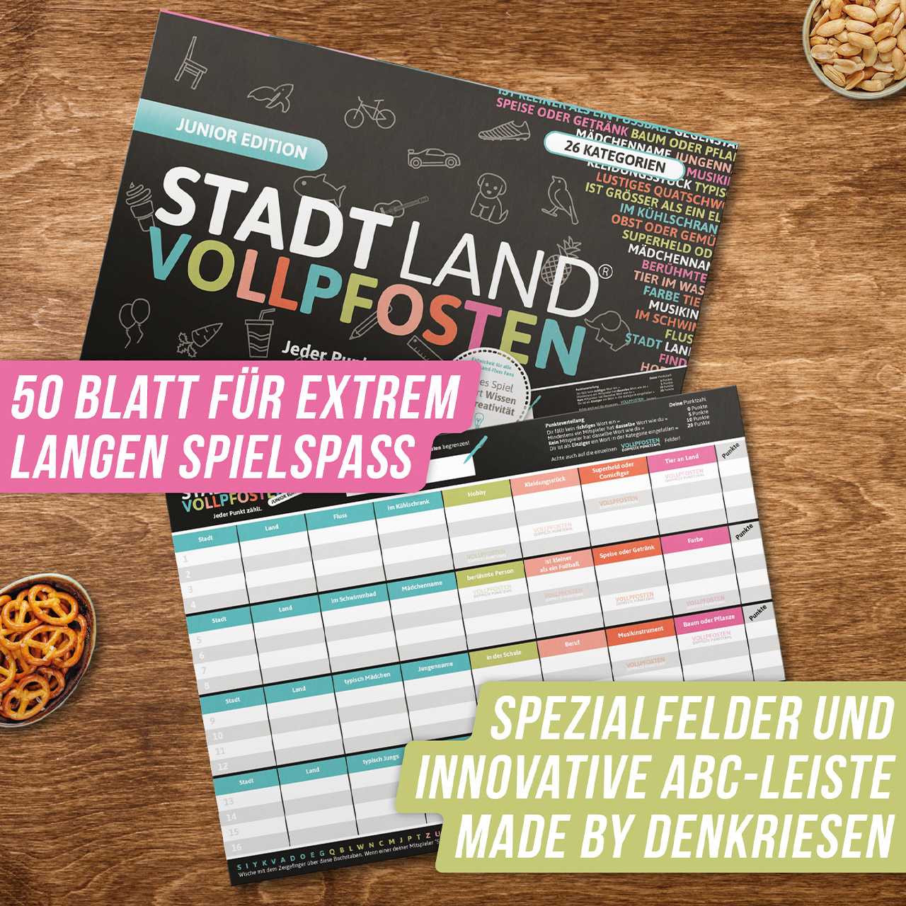Stadt Land Vollpfosten- Junior Edition A4 ab 9
