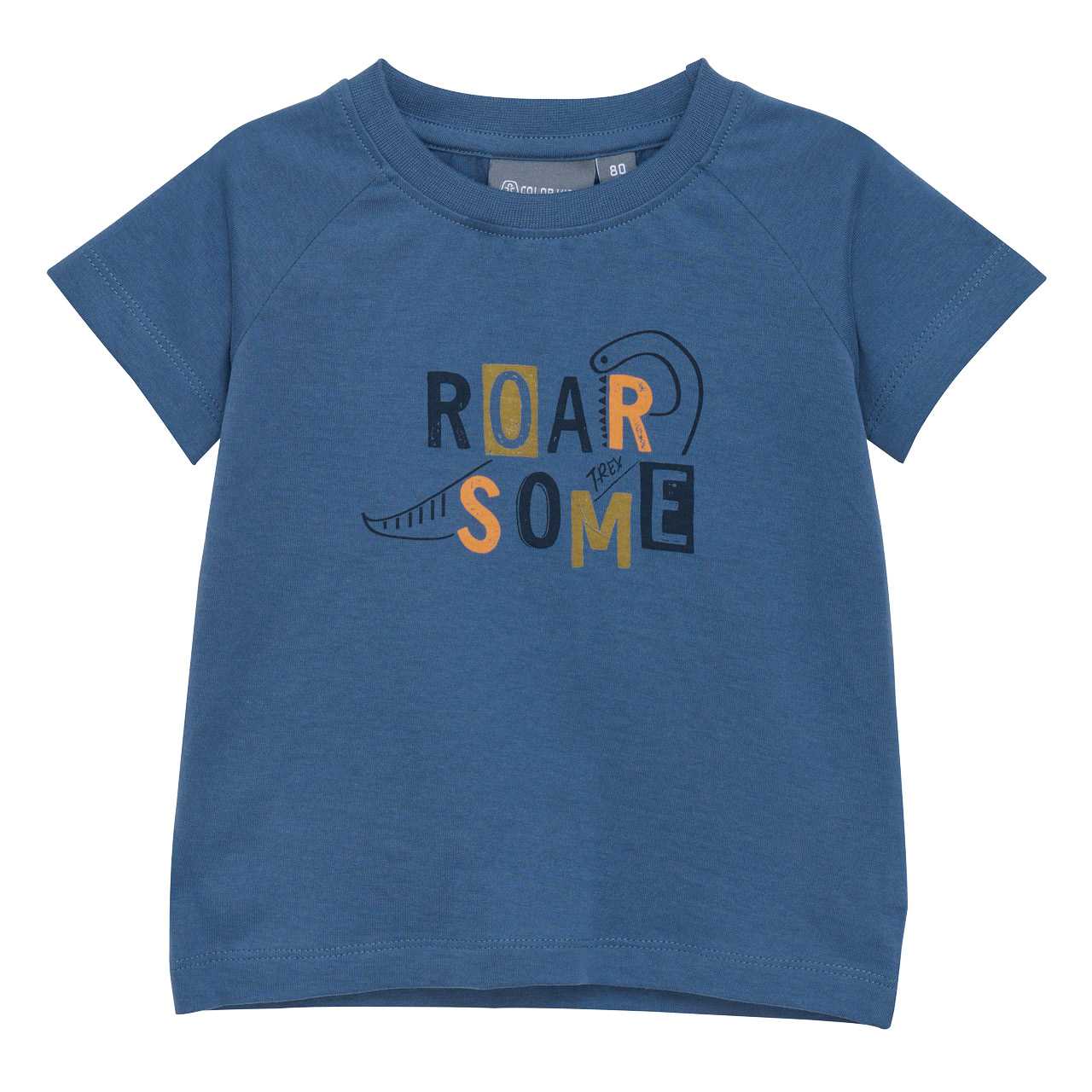 Shirt kurzarm "Roar Some" Aufschrift dunkelblau
