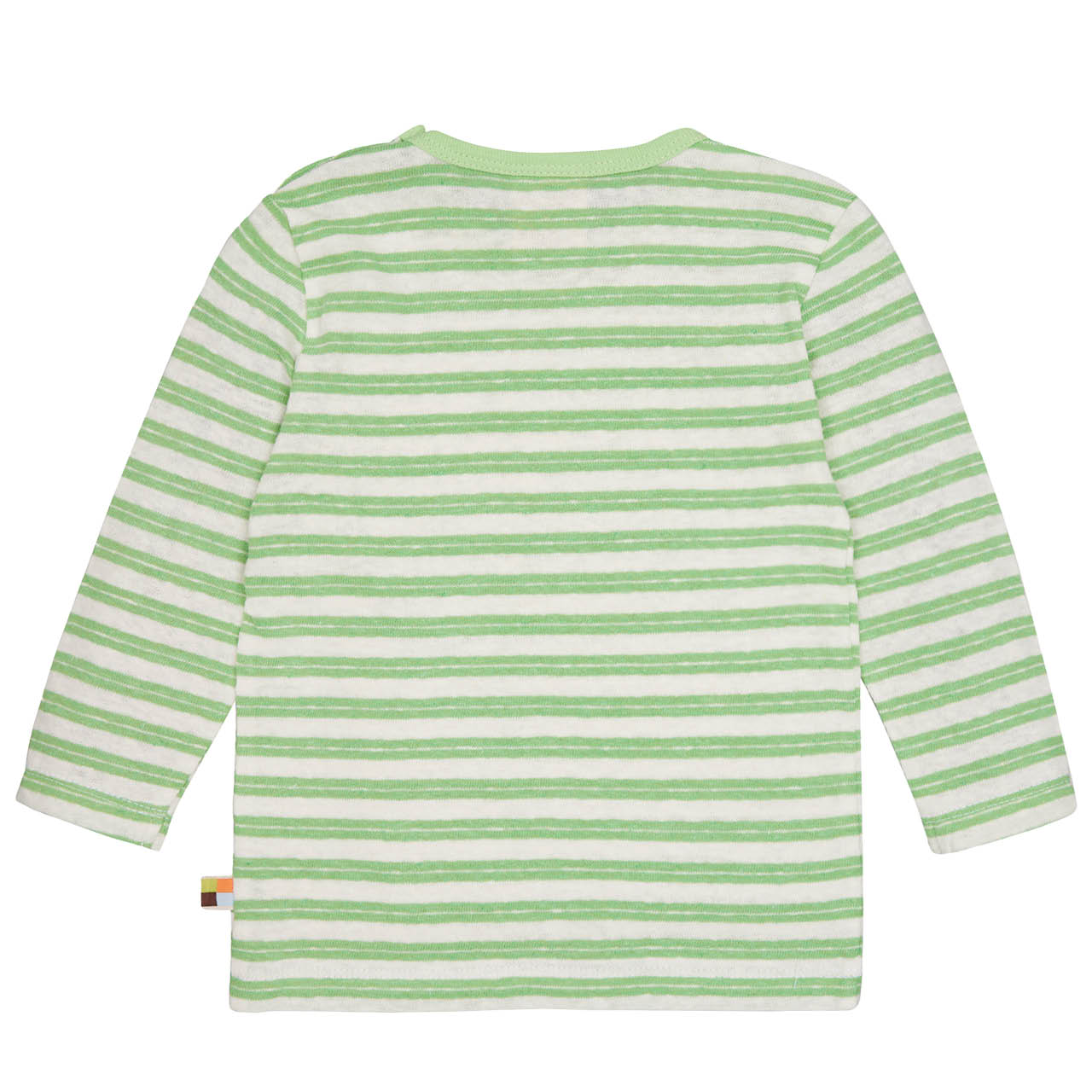 Luftiges Leinen Shirt langarm hellgrün geringelt