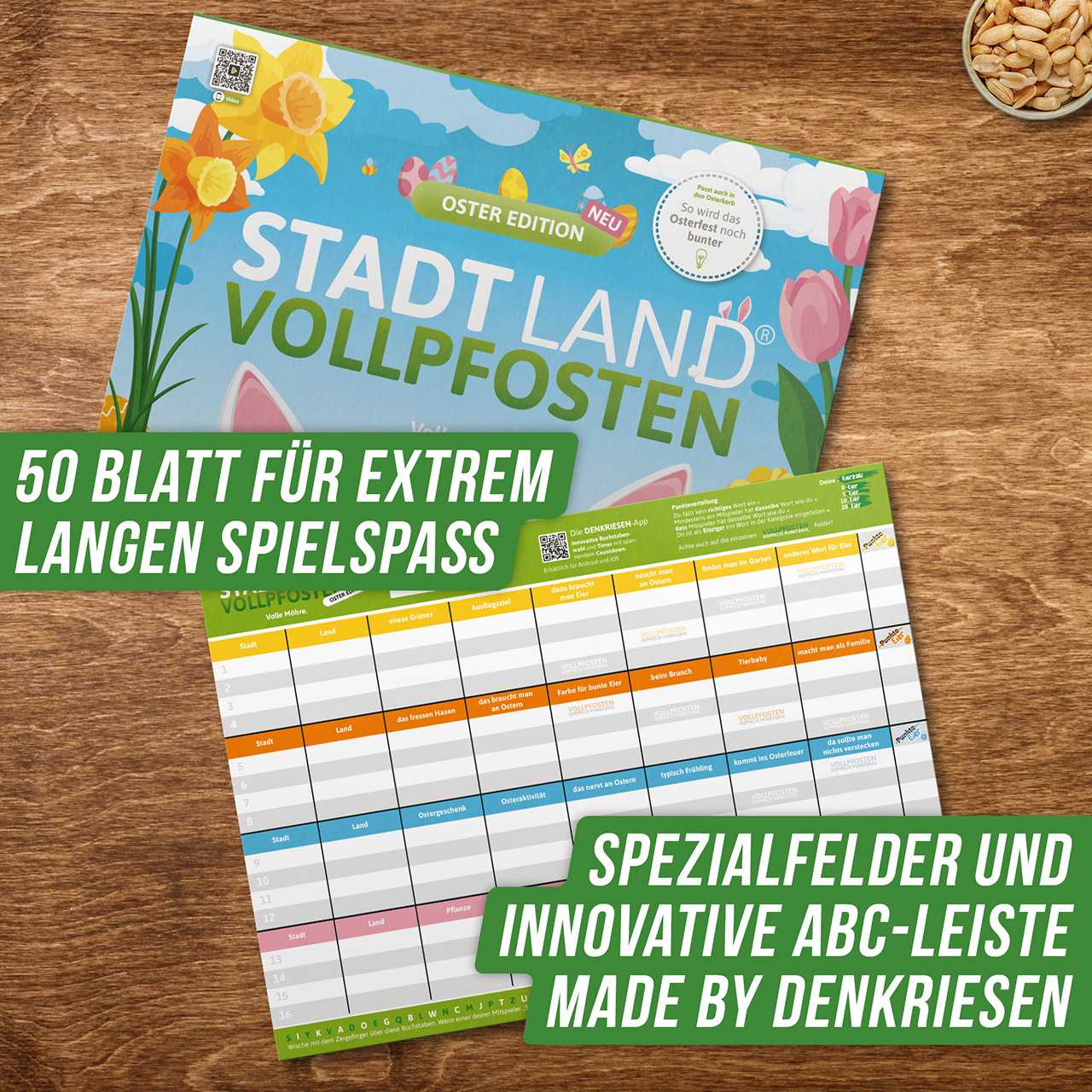 Stadt Land Vollpfosten- Oster Edition A4 ab 9
