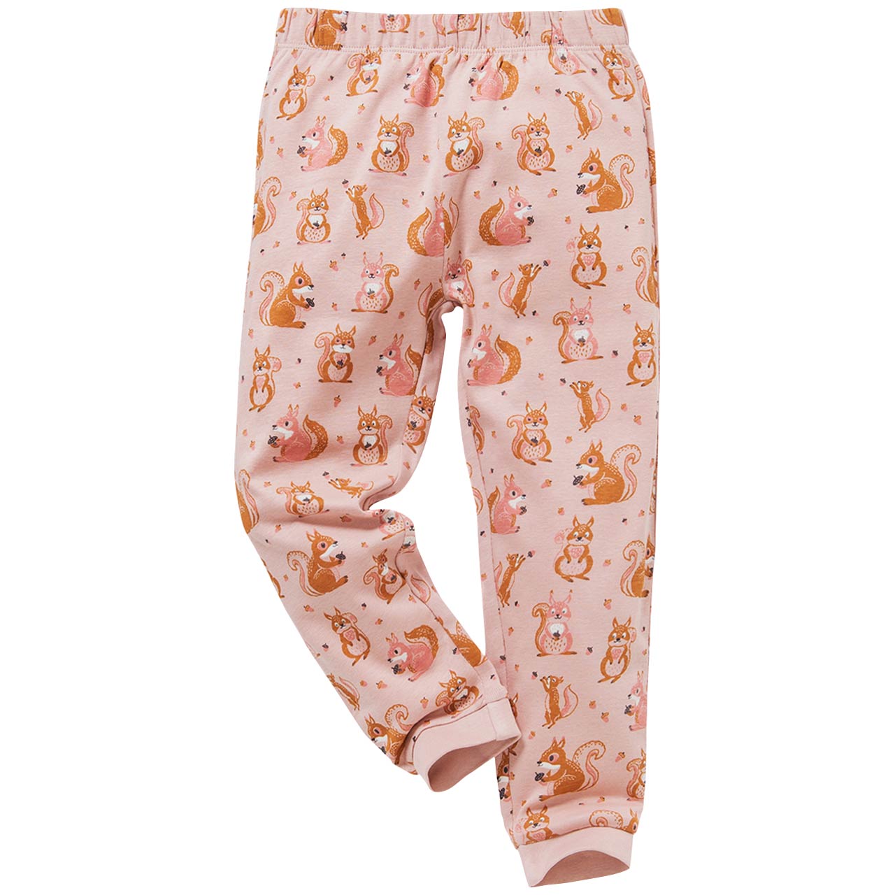 Weicher Rippe Schlafanzug Eichhörnchen rosa