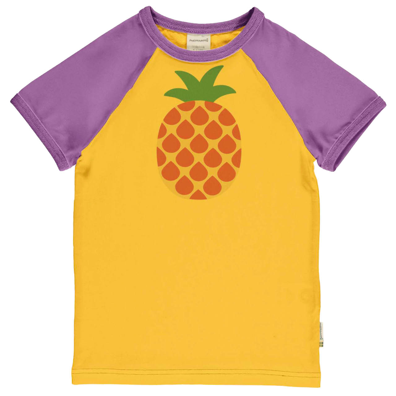 Weiches Raglan T-Shirt Ananas gelb