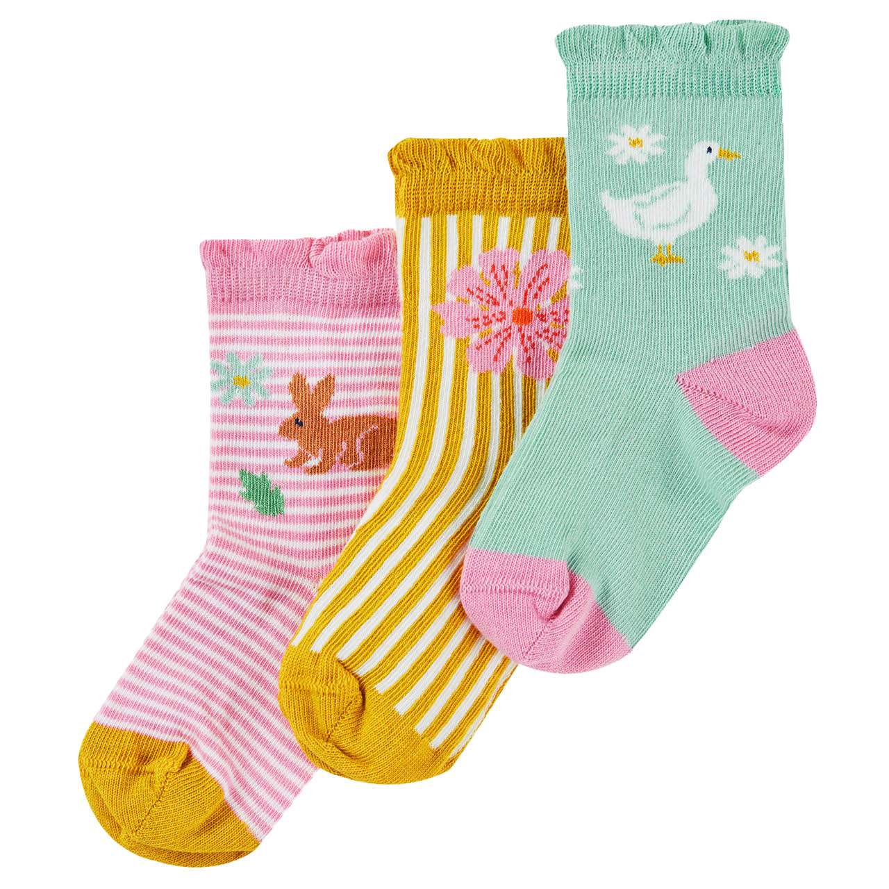 Baby Socken 3er Set Frühlings-Motive
