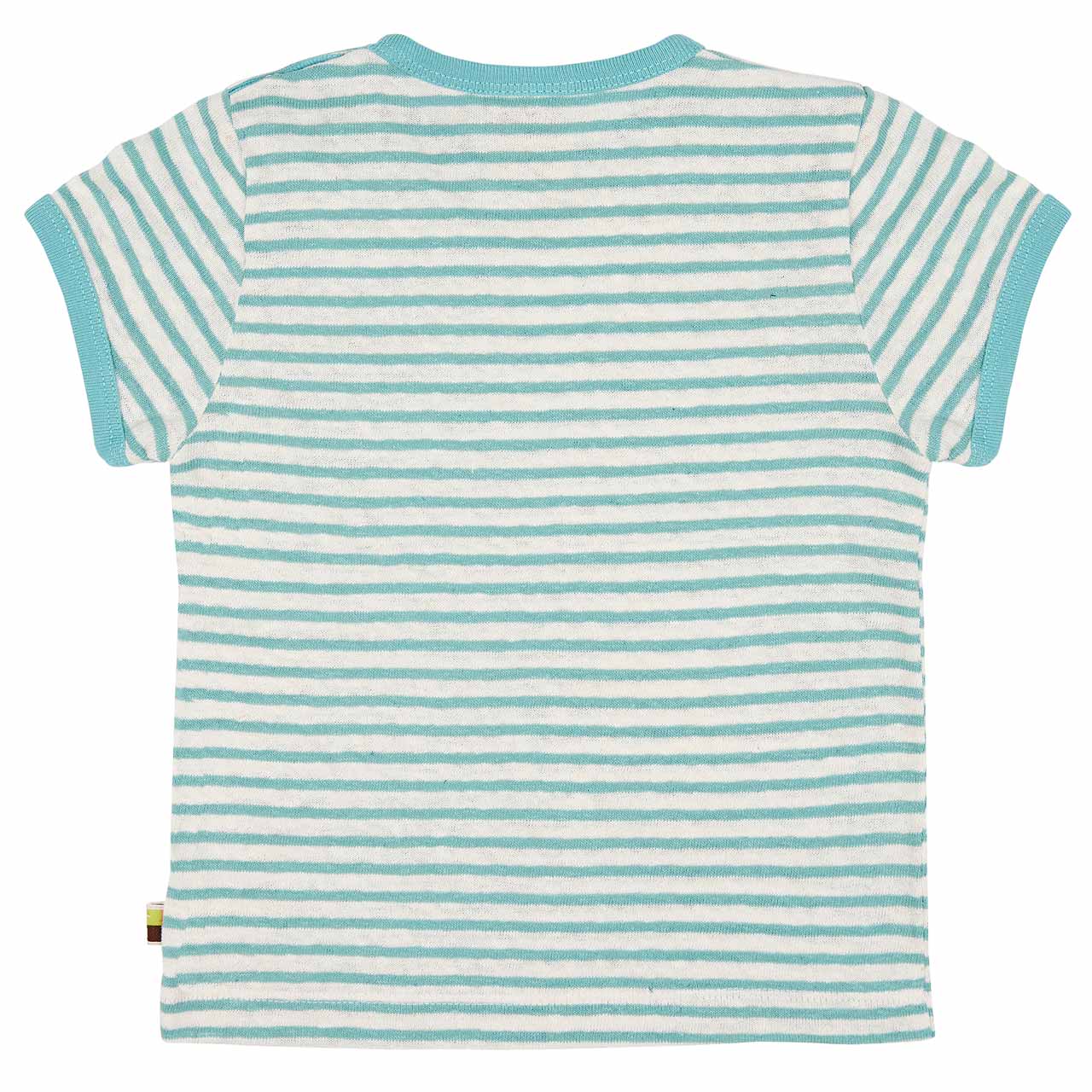 Luftiges Leinen Shirt kurzarm Streifen hellblau