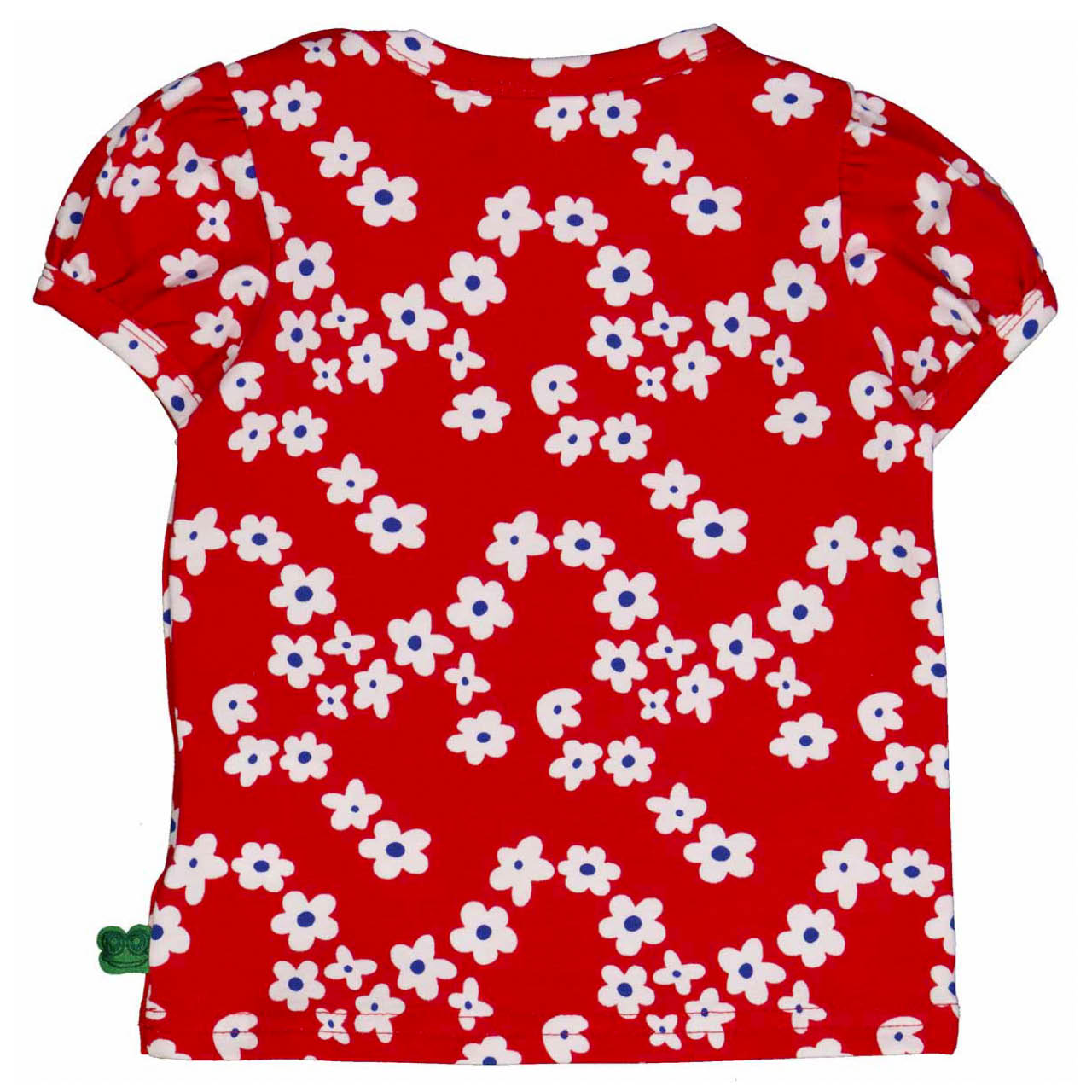 T-Shirt Puffärmel Blumen rot