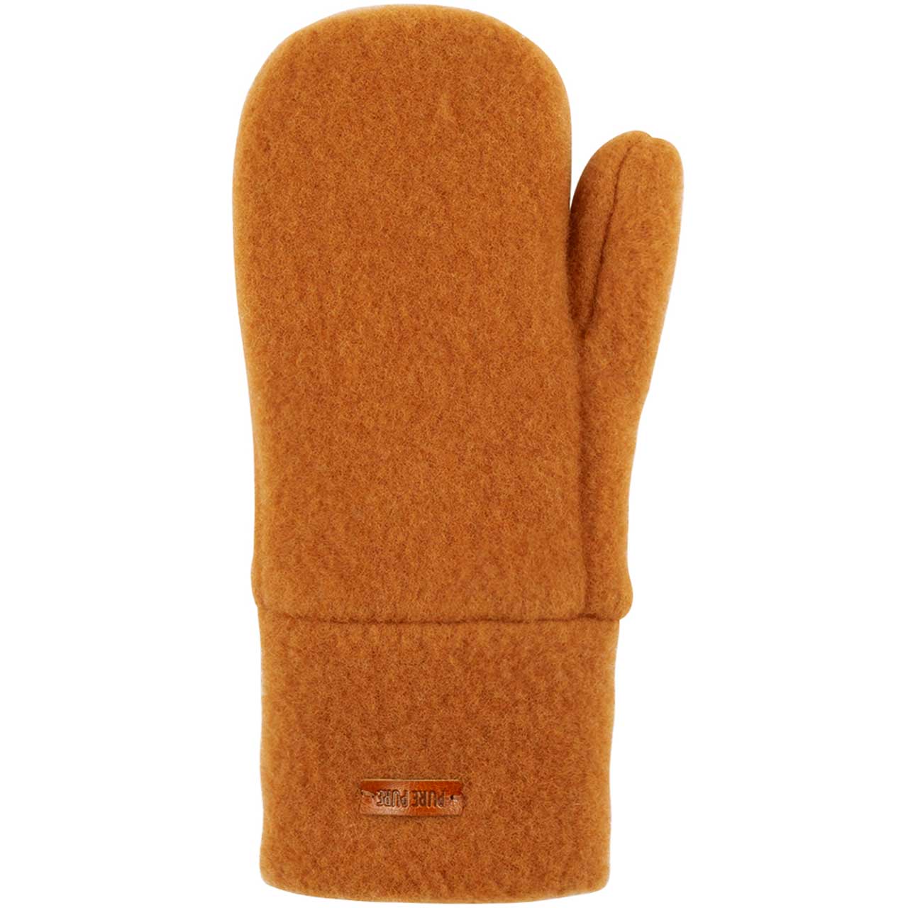 Kinder Handschuhe Wolle karamell-braun